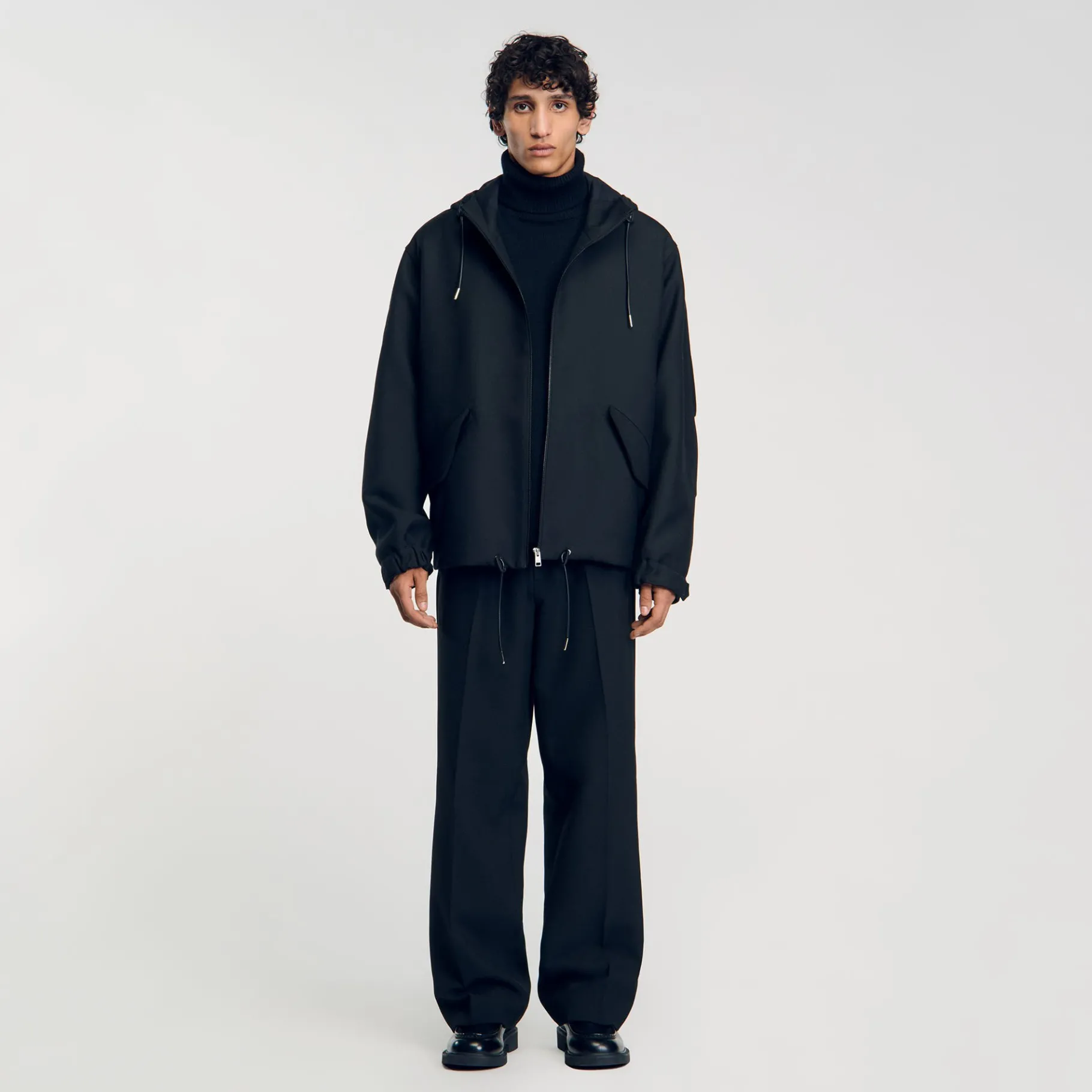 Best Sale SANDRO Blouson Oversize Noir