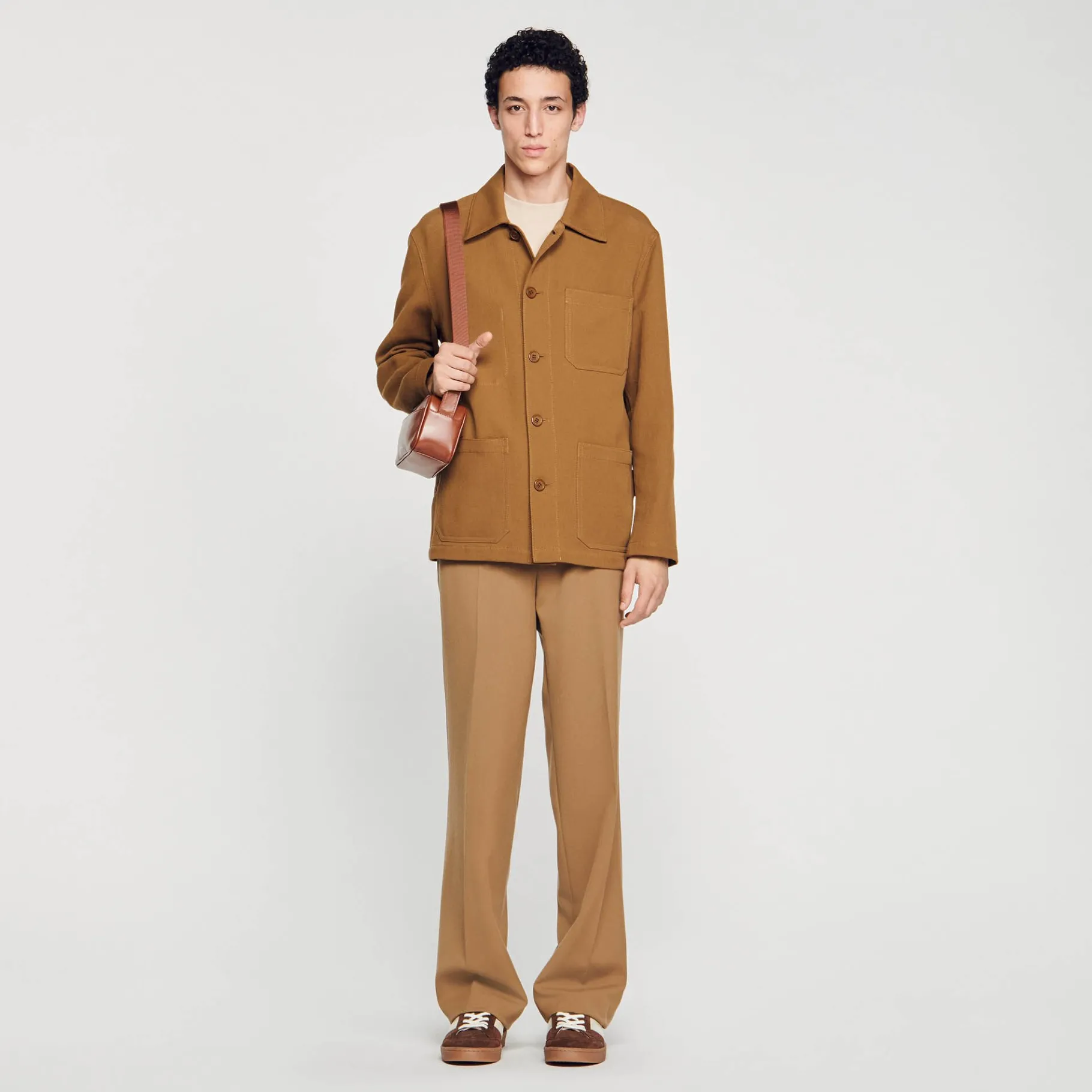 Hot SANDRO Blouson Worker Camel