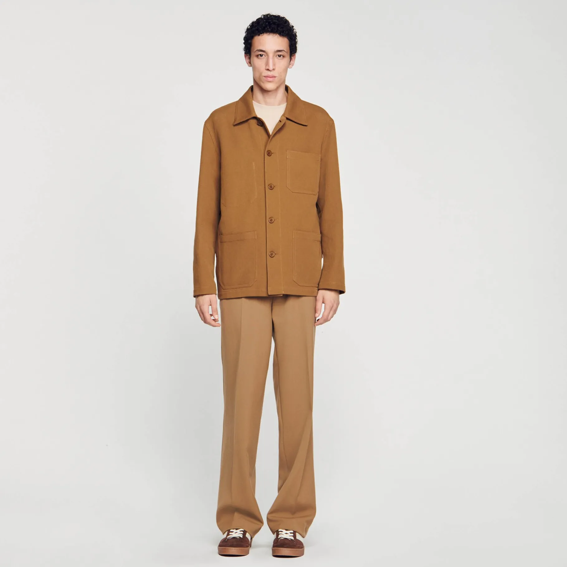Hot SANDRO Blouson Worker Camel
