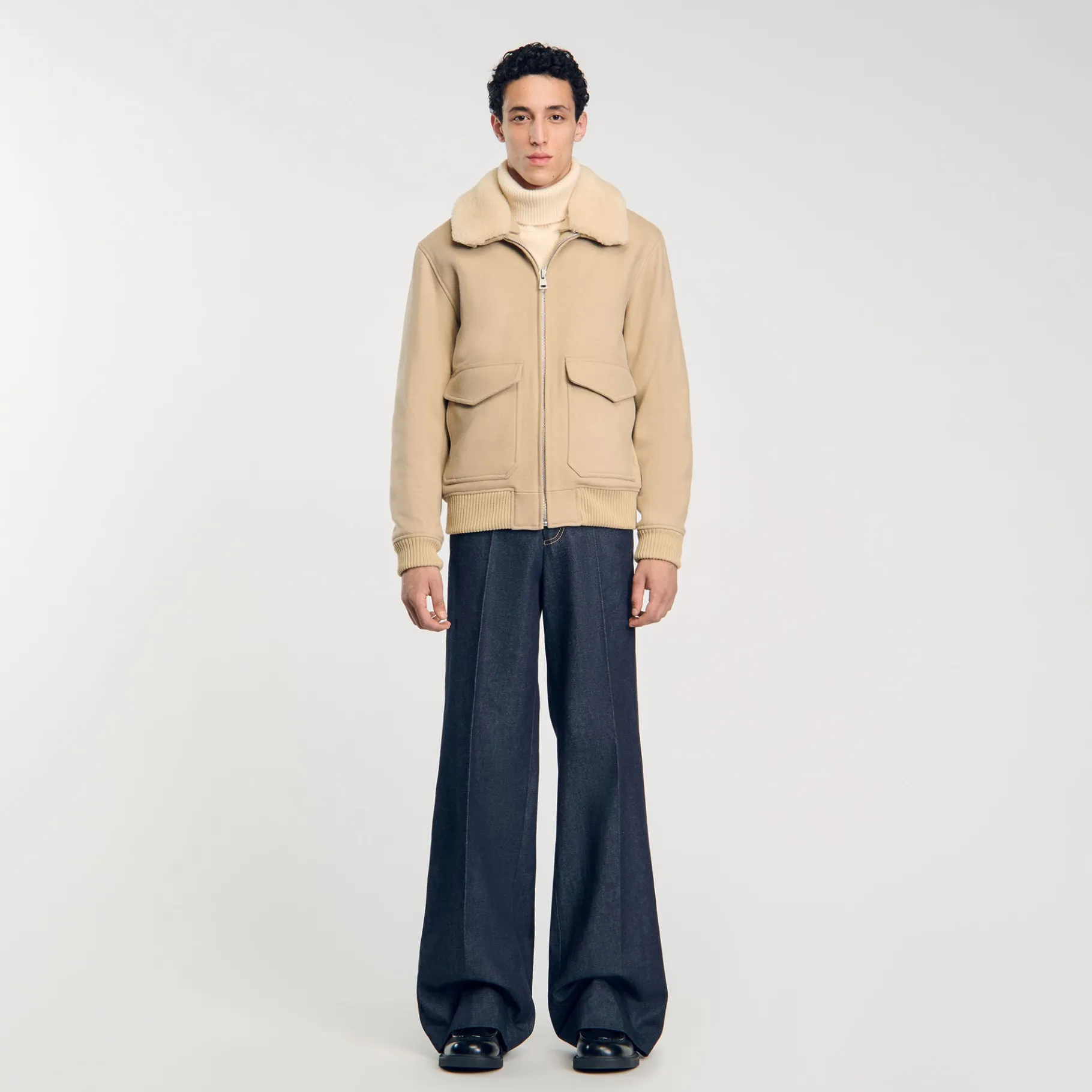 Best Sale SANDRO Blouson Zippé Ficelle