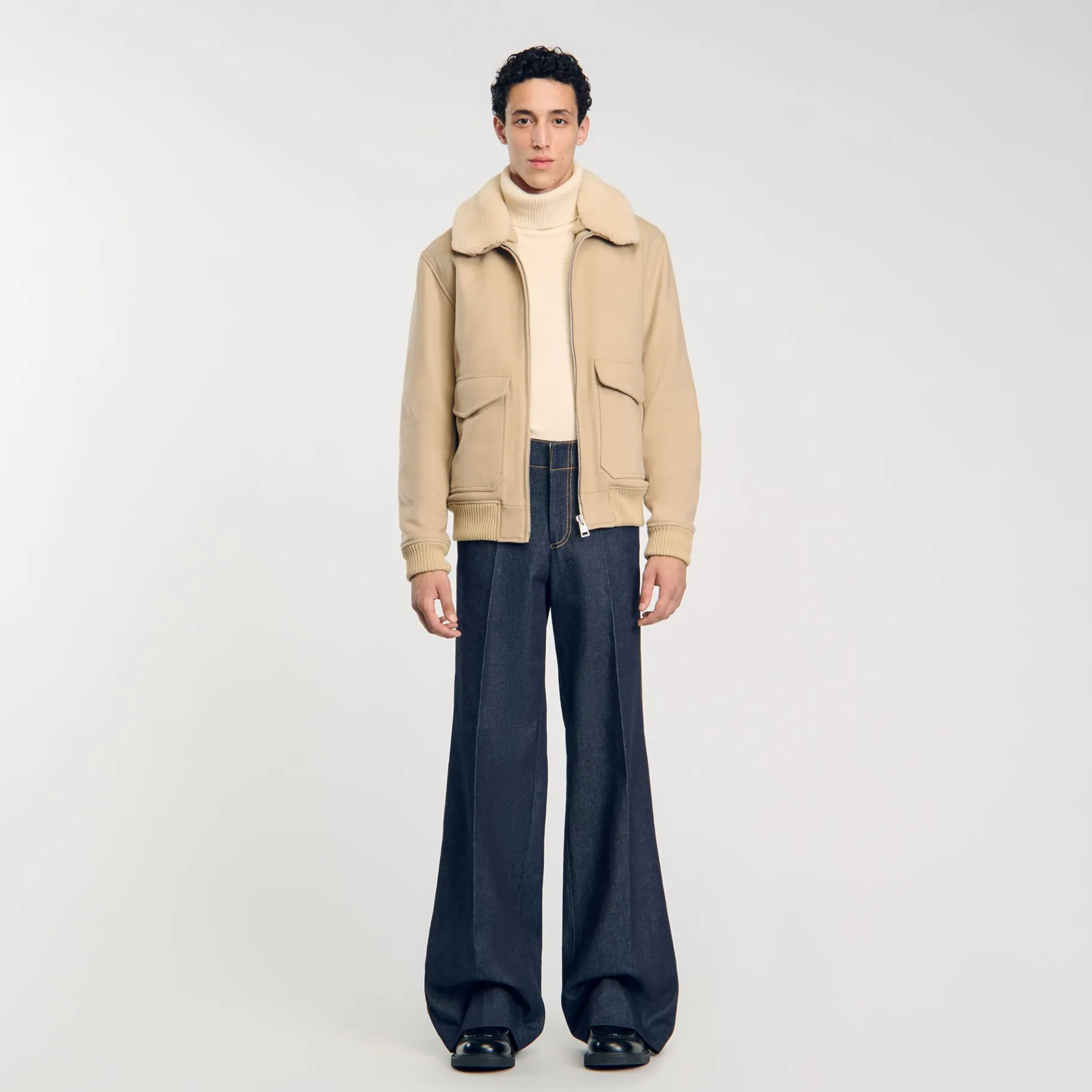 Best Sale SANDRO Blouson Zippé Ficelle