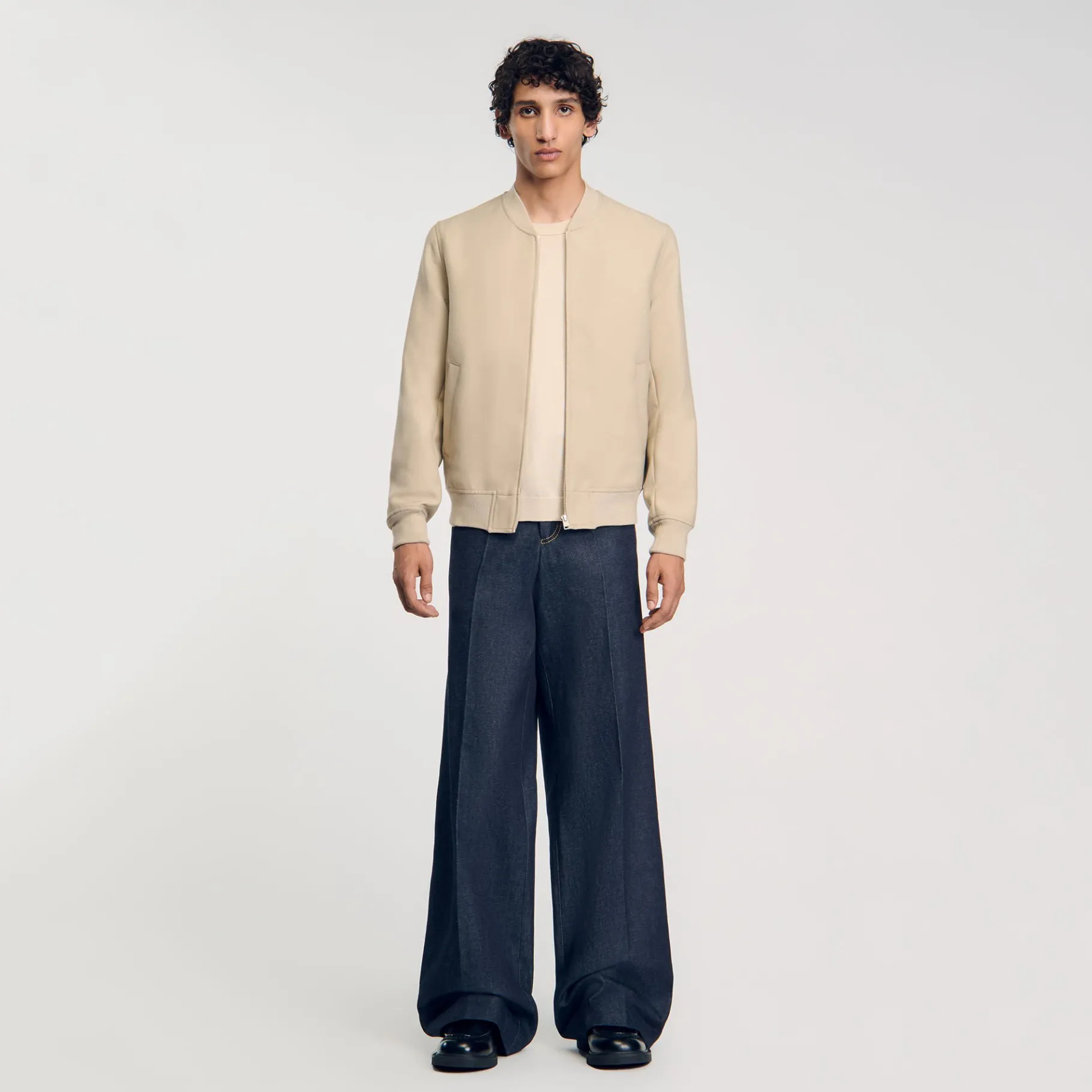 Outlet SANDRO Blouson Zippé Ficelle