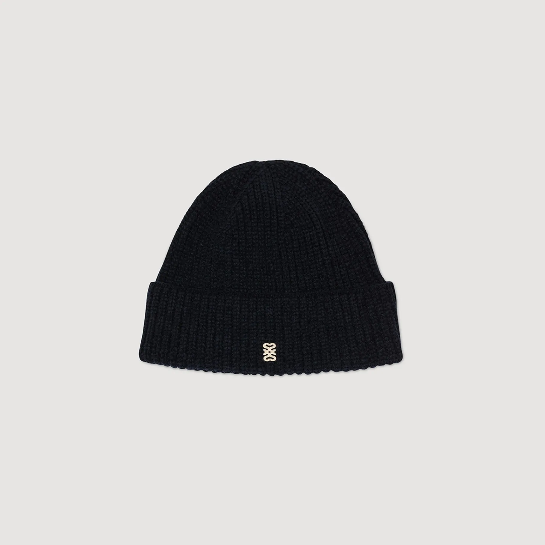 Store SANDRO Bonnet En Maille Marine