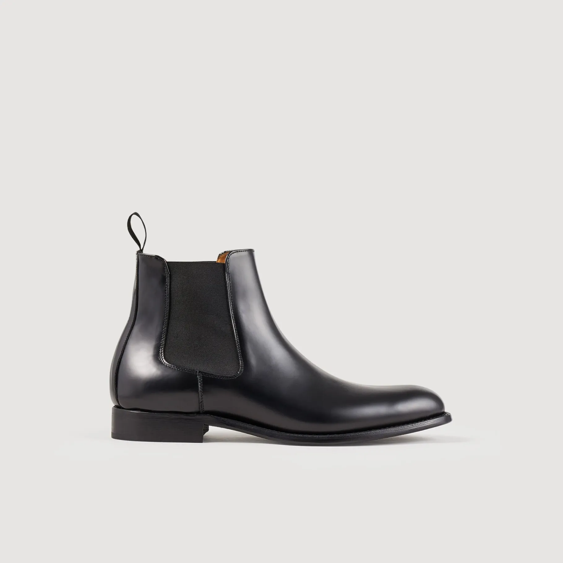 Sale SANDRO Bottines Chelsea En Cuir Noir