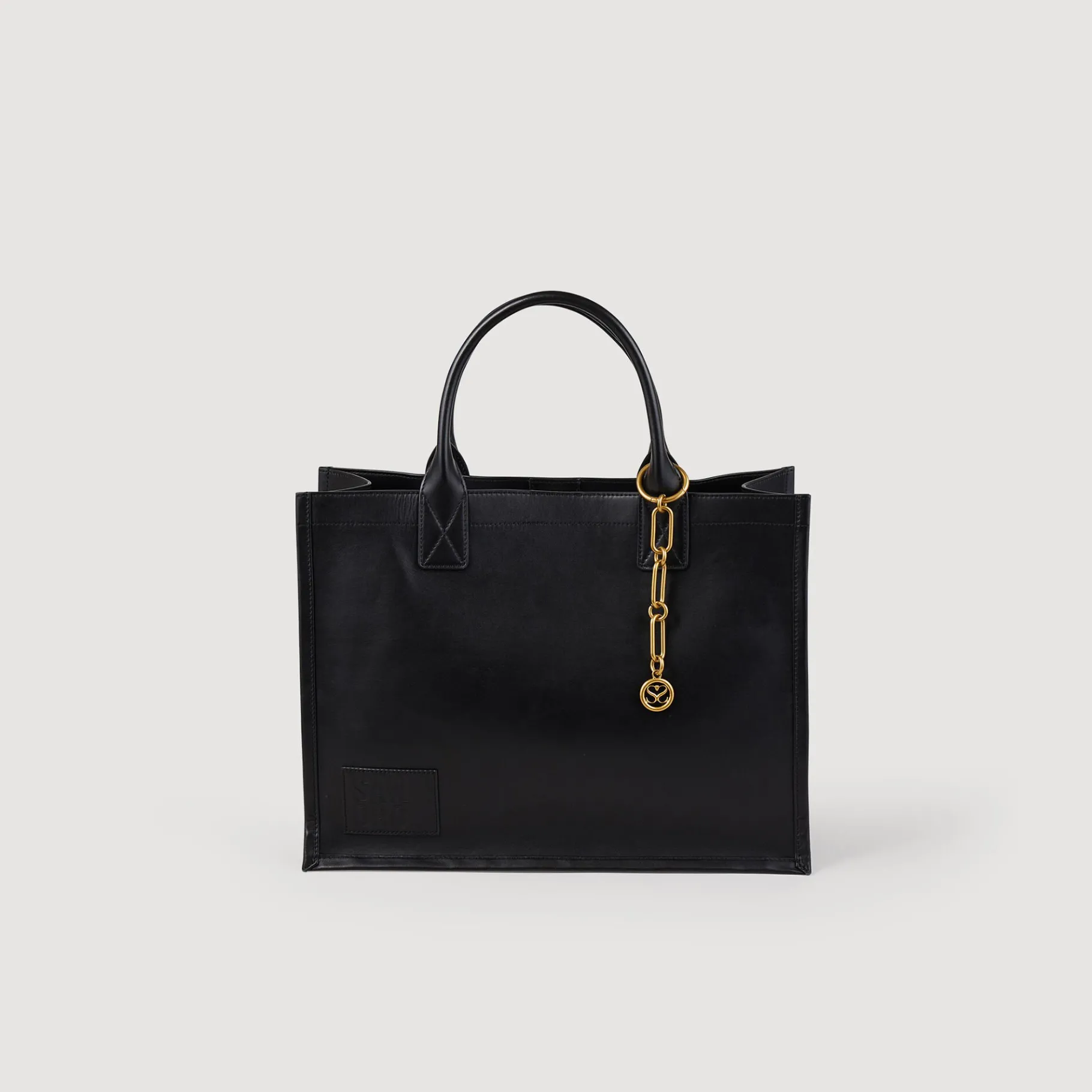 Discount SANDRO Cabas Kasbah Tannerie Certifiée Noir