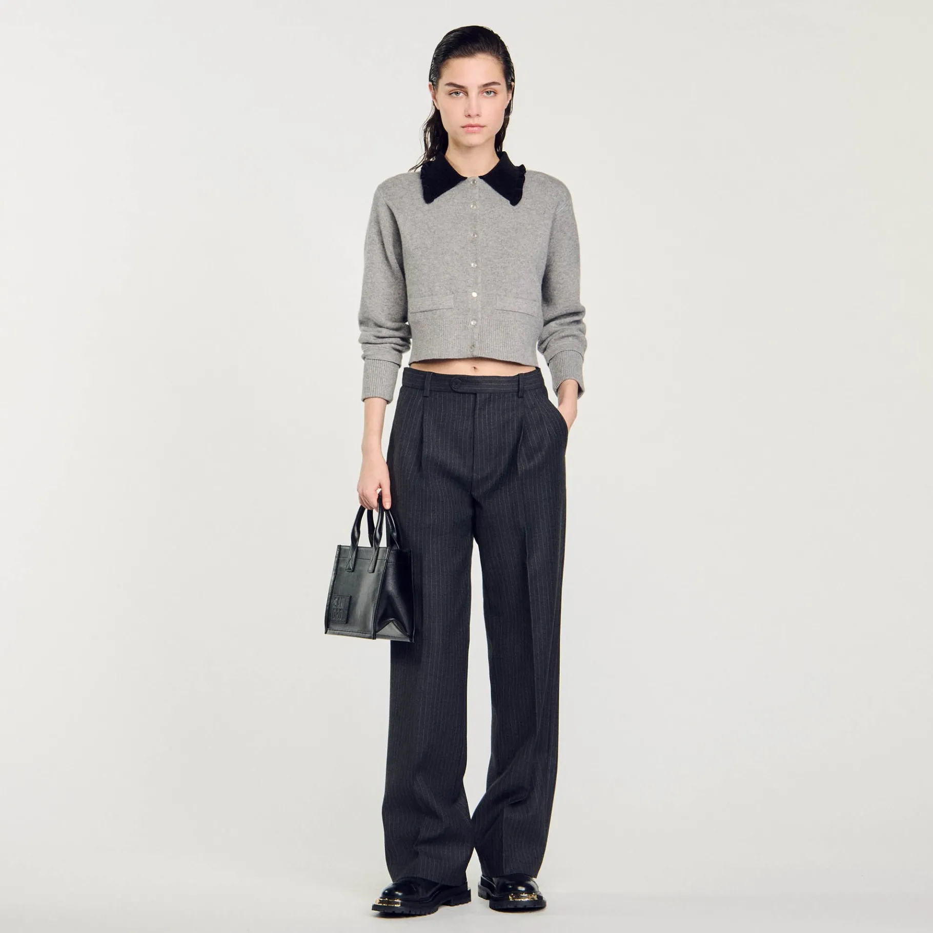 Best Sale SANDRO Cardicoat Court Gris