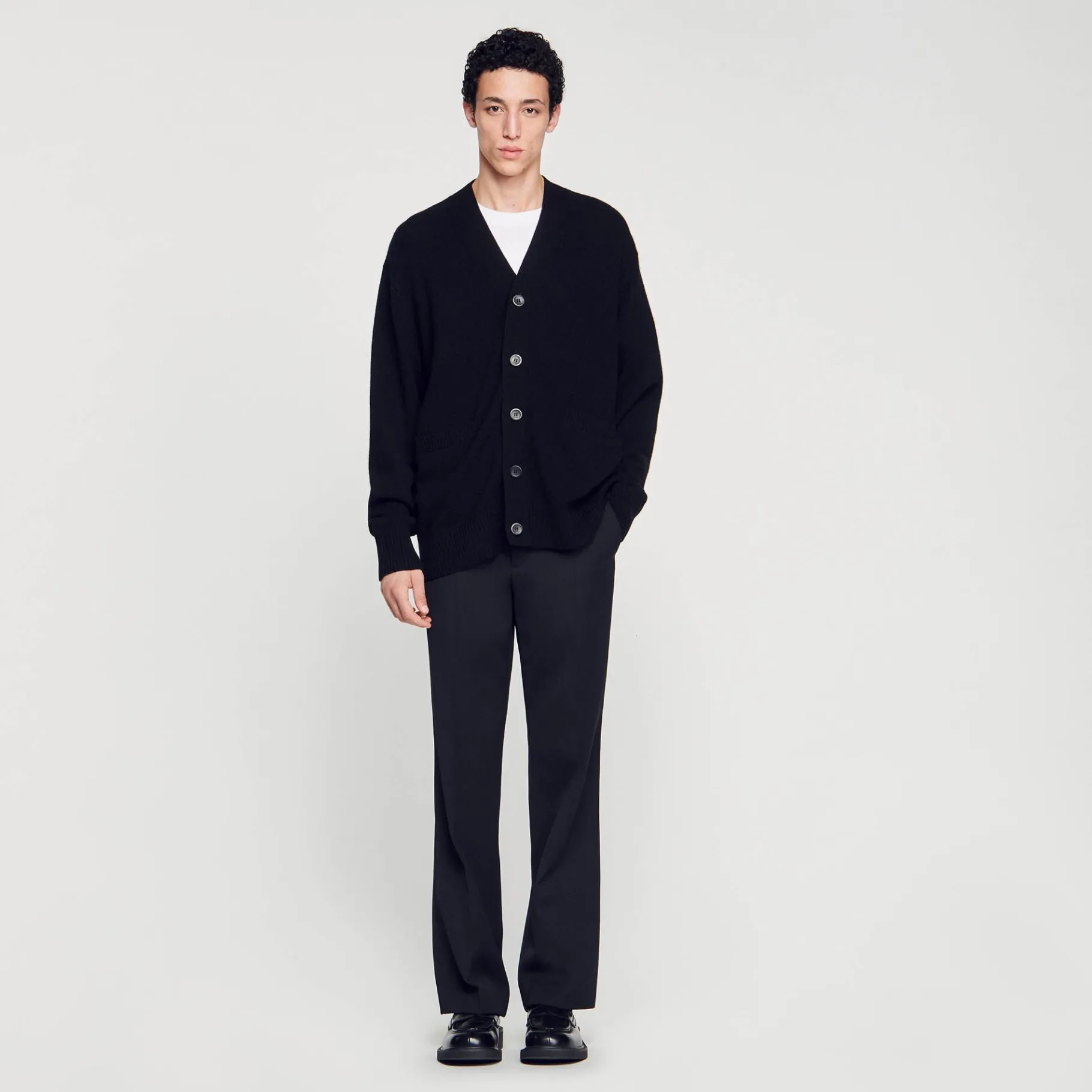 Store SANDRO Cardigan En Yak Noir