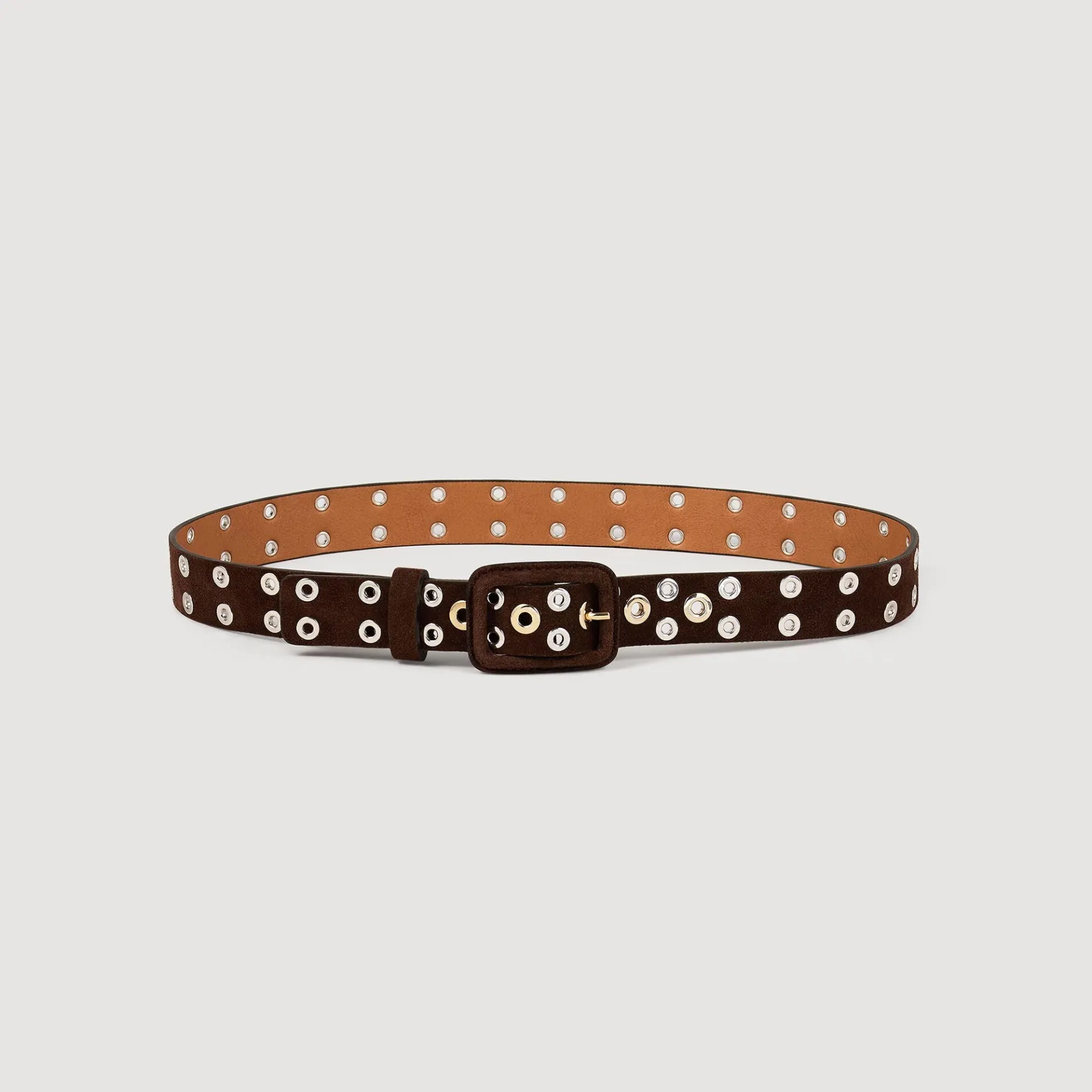 Hot SANDRO Ceinture à œillets Marron