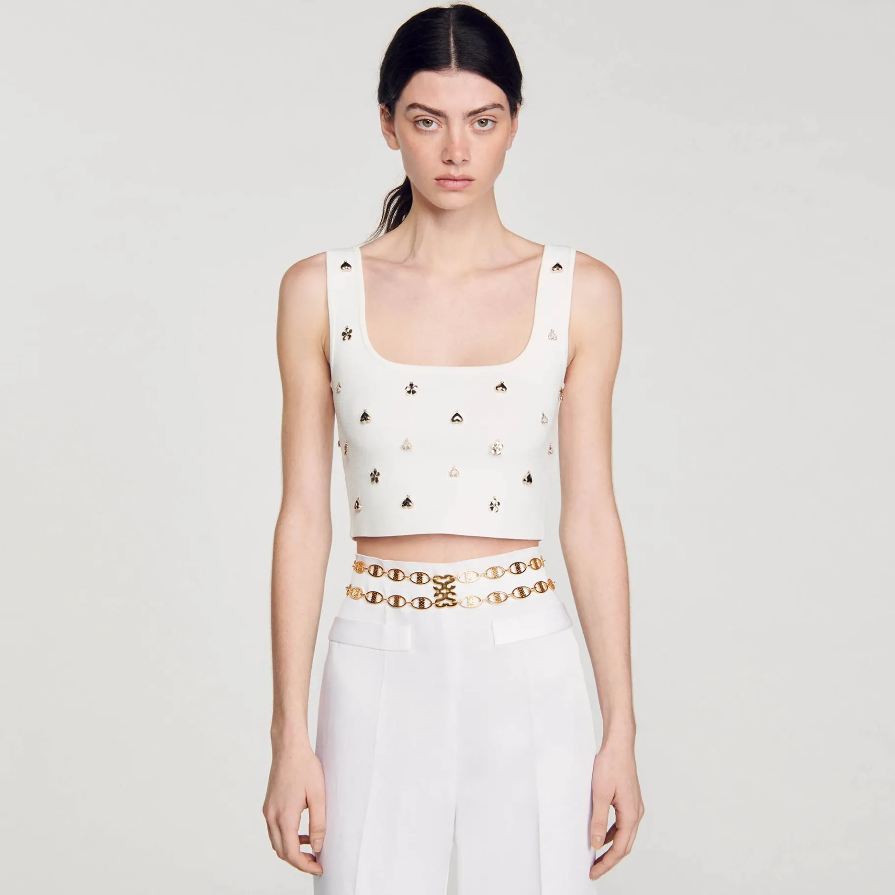 New SANDRO Ceinture Bijou Gold