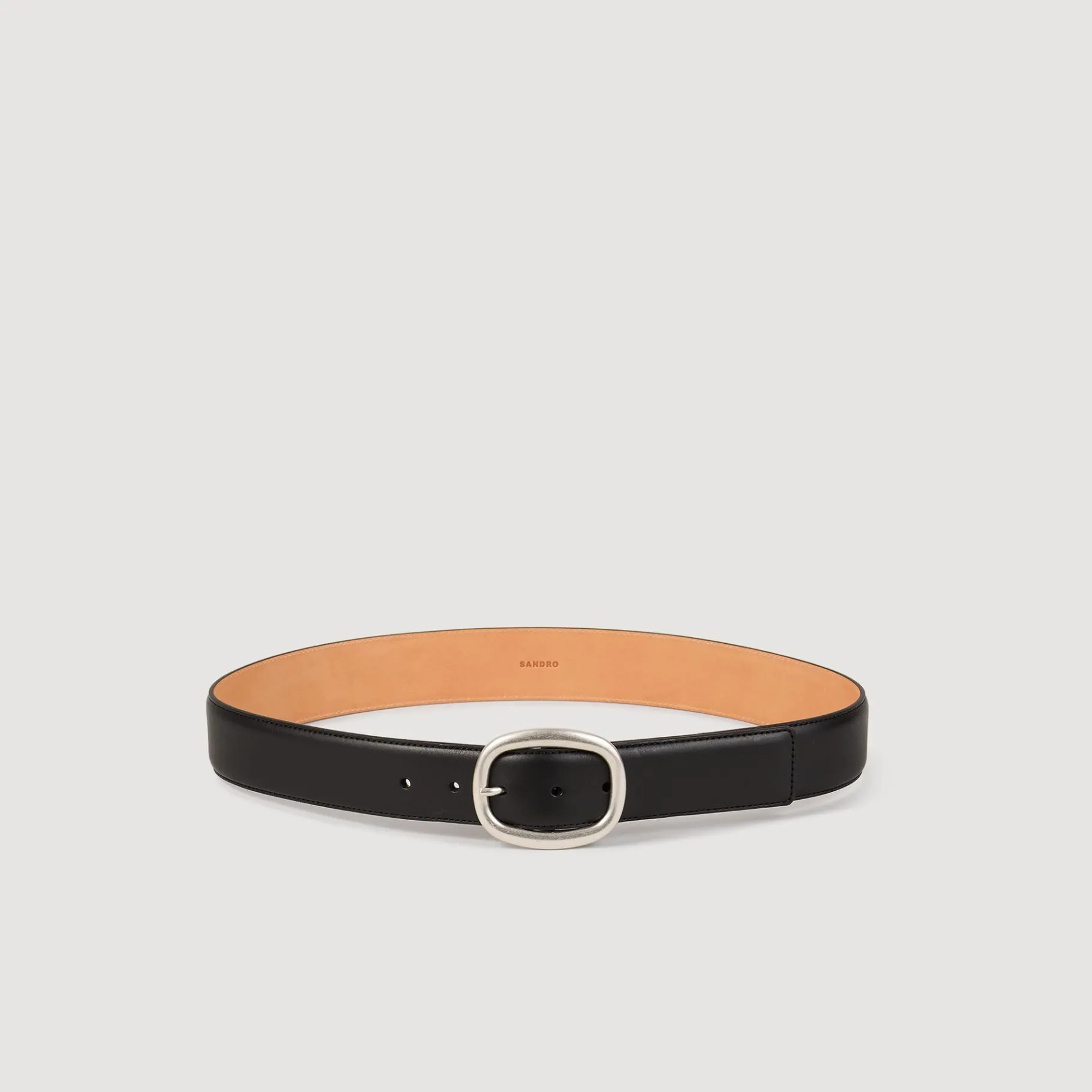Online SANDRO Ceinture En Cuir Noir