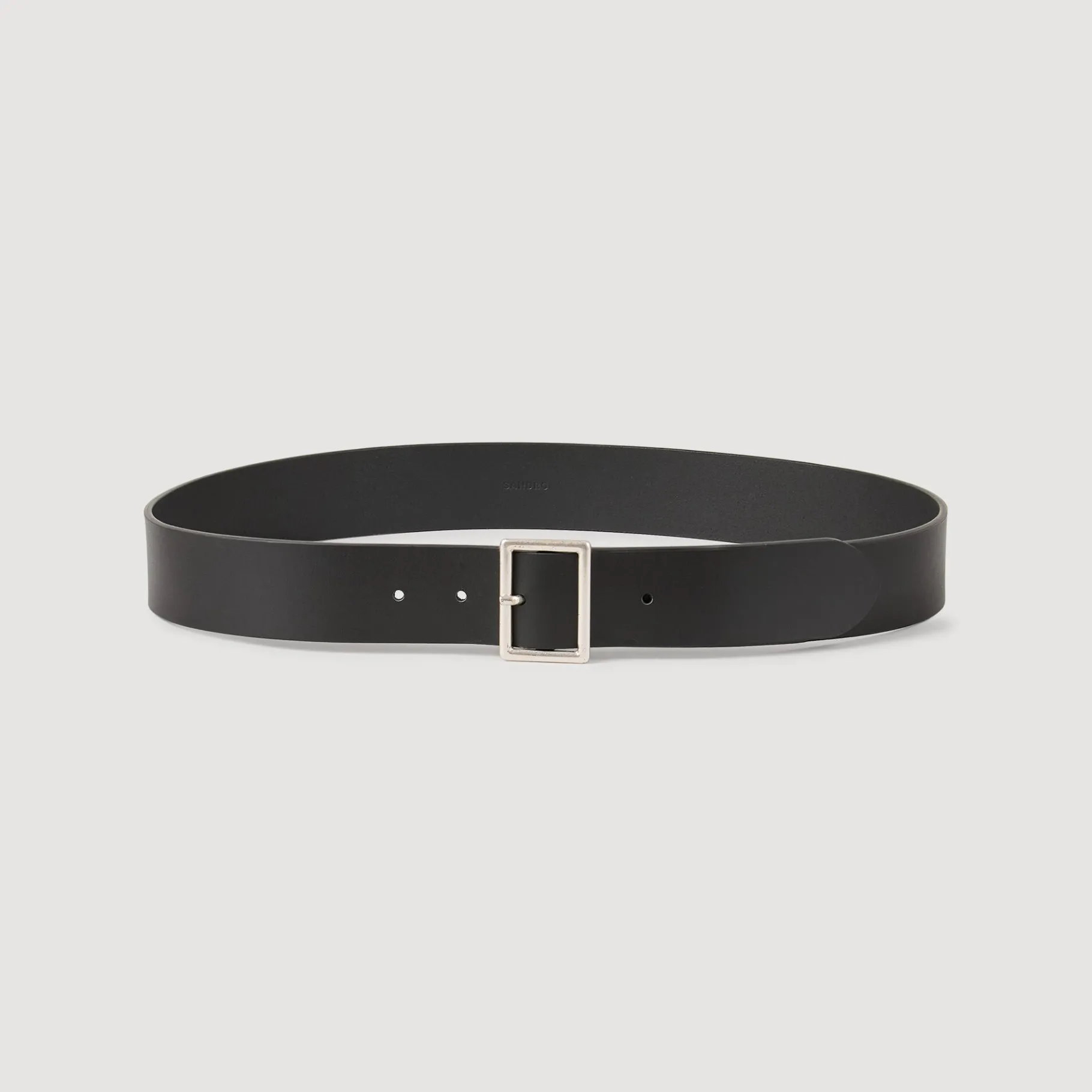 Hot SANDRO Ceinture En Cuir Noir