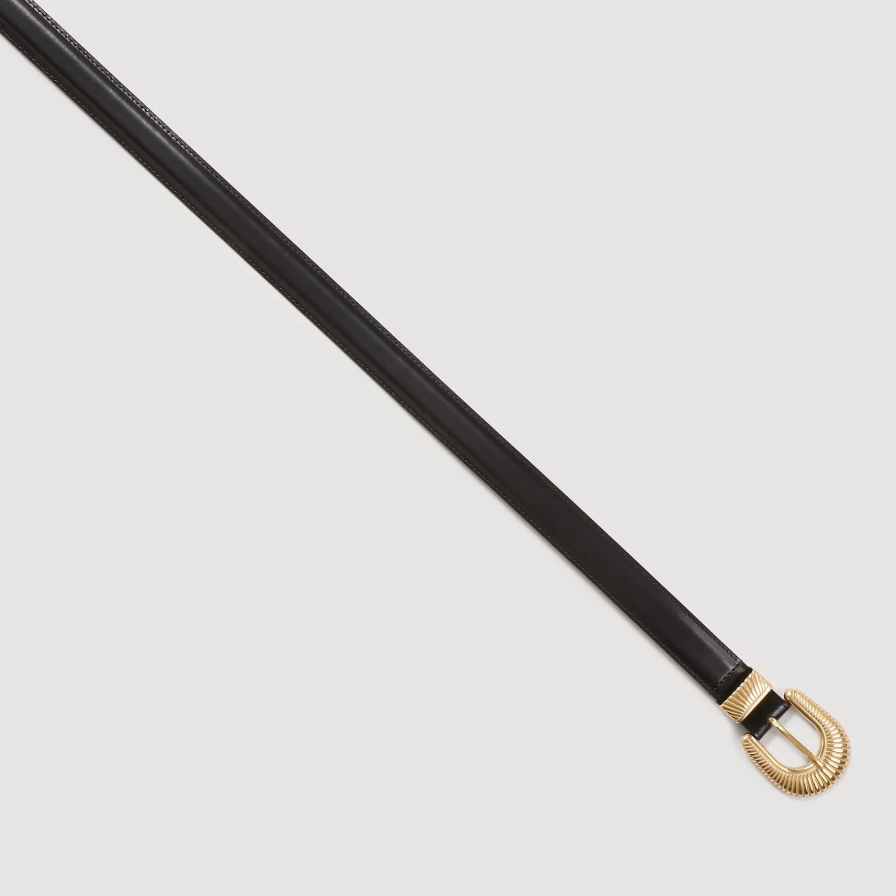 Best SANDRO Ceinture En Cuir Noir