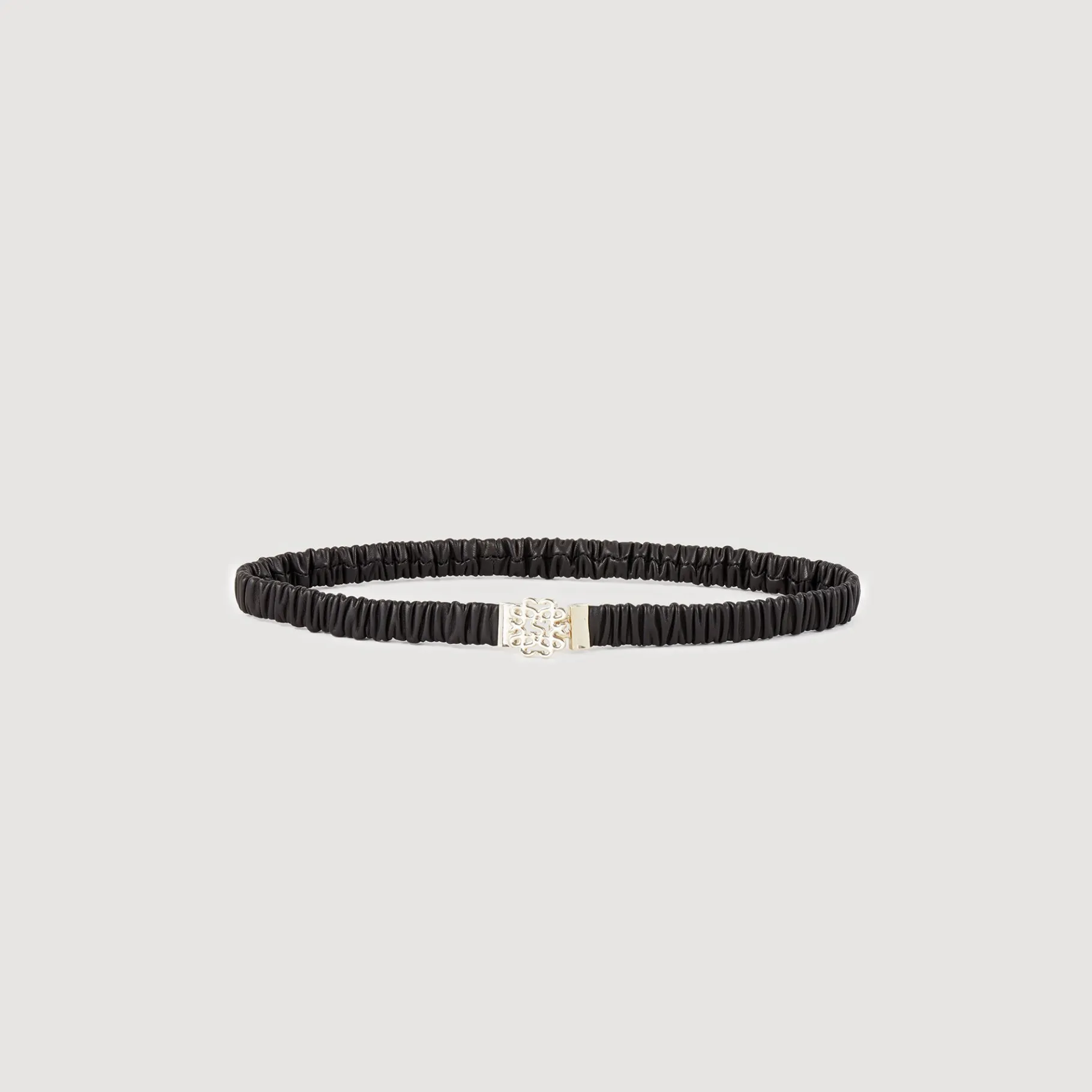 Discount SANDRO Ceinture En Cuir élastique Noir