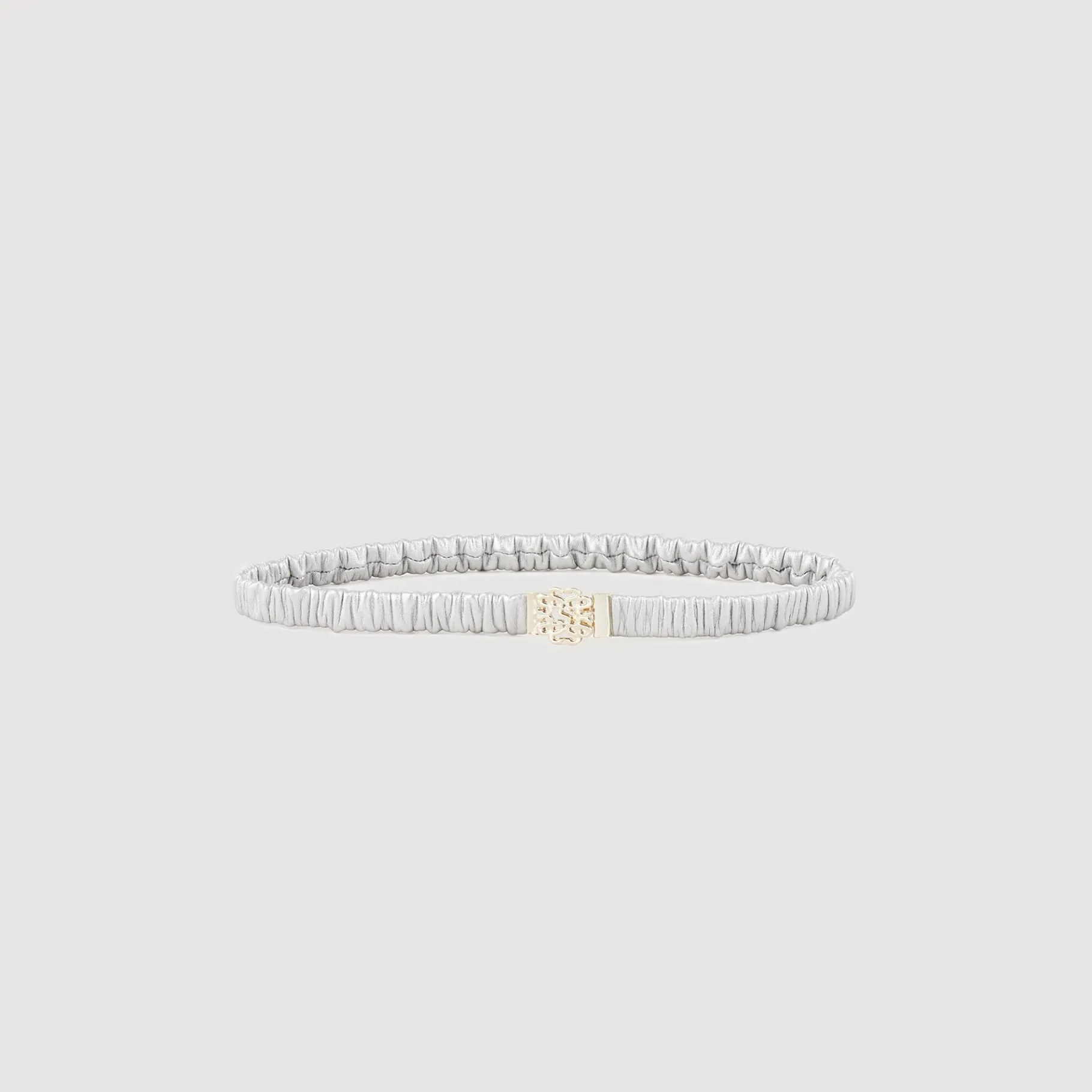 Flash Sale SANDRO Ceinture En Cuir élastique Argent
