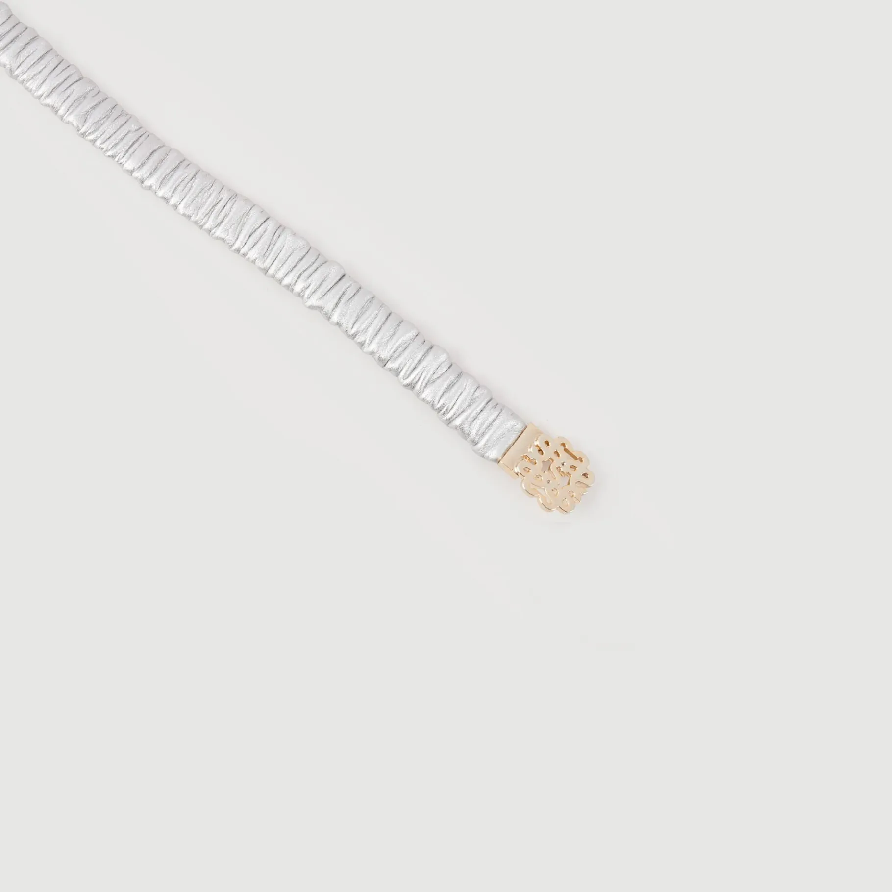 Flash Sale SANDRO Ceinture En Cuir élastique Argent