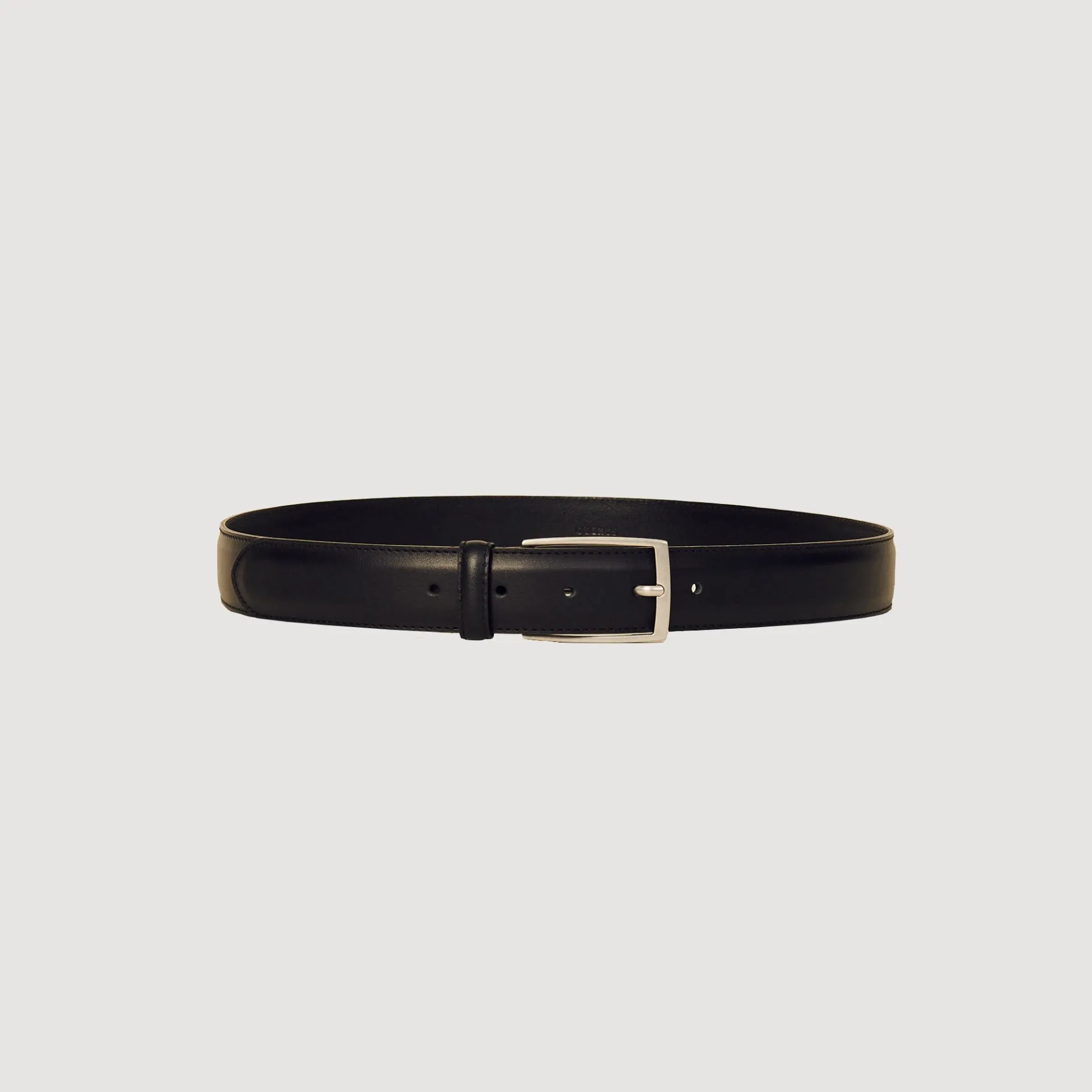 Online SANDRO Ceinture En Cuir Lisse Noir