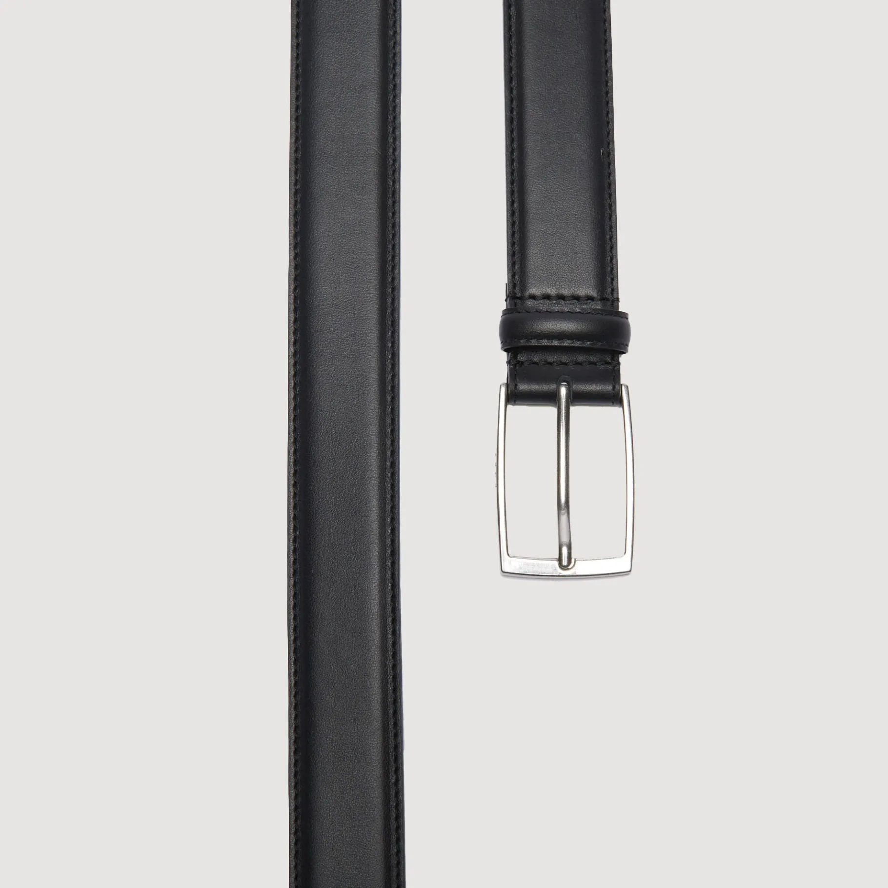 Online SANDRO Ceinture En Cuir Lisse Noir