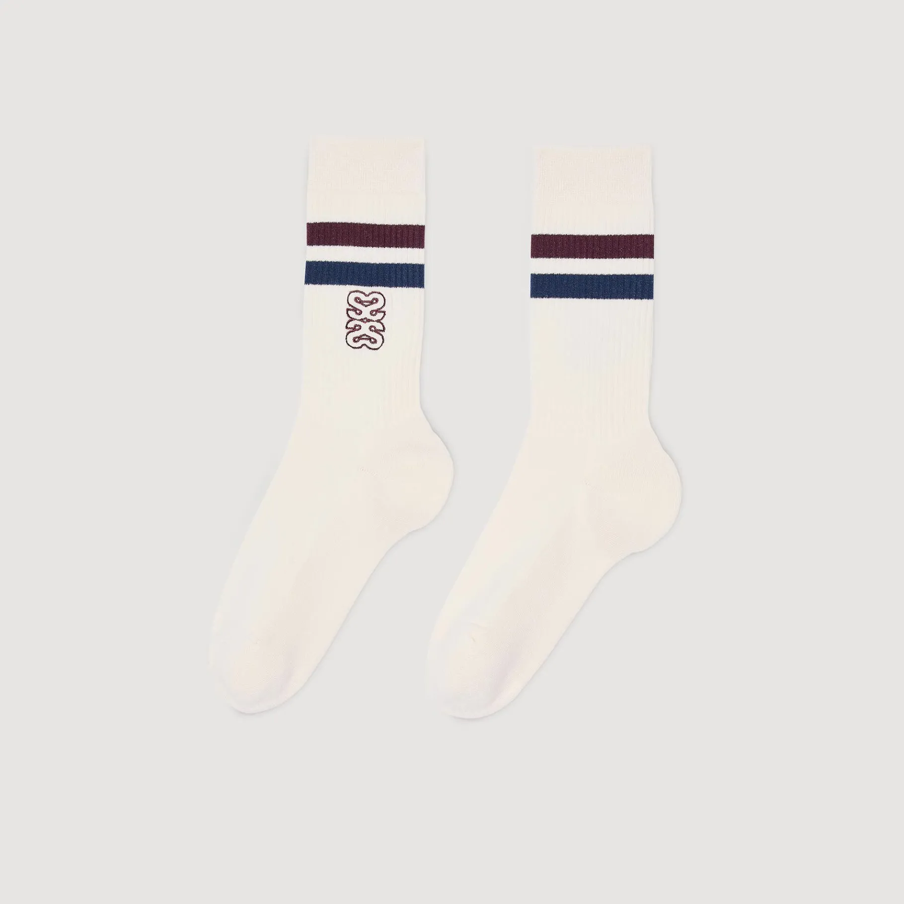Best Sale SANDRO Chaussettes Brodées Ecru
