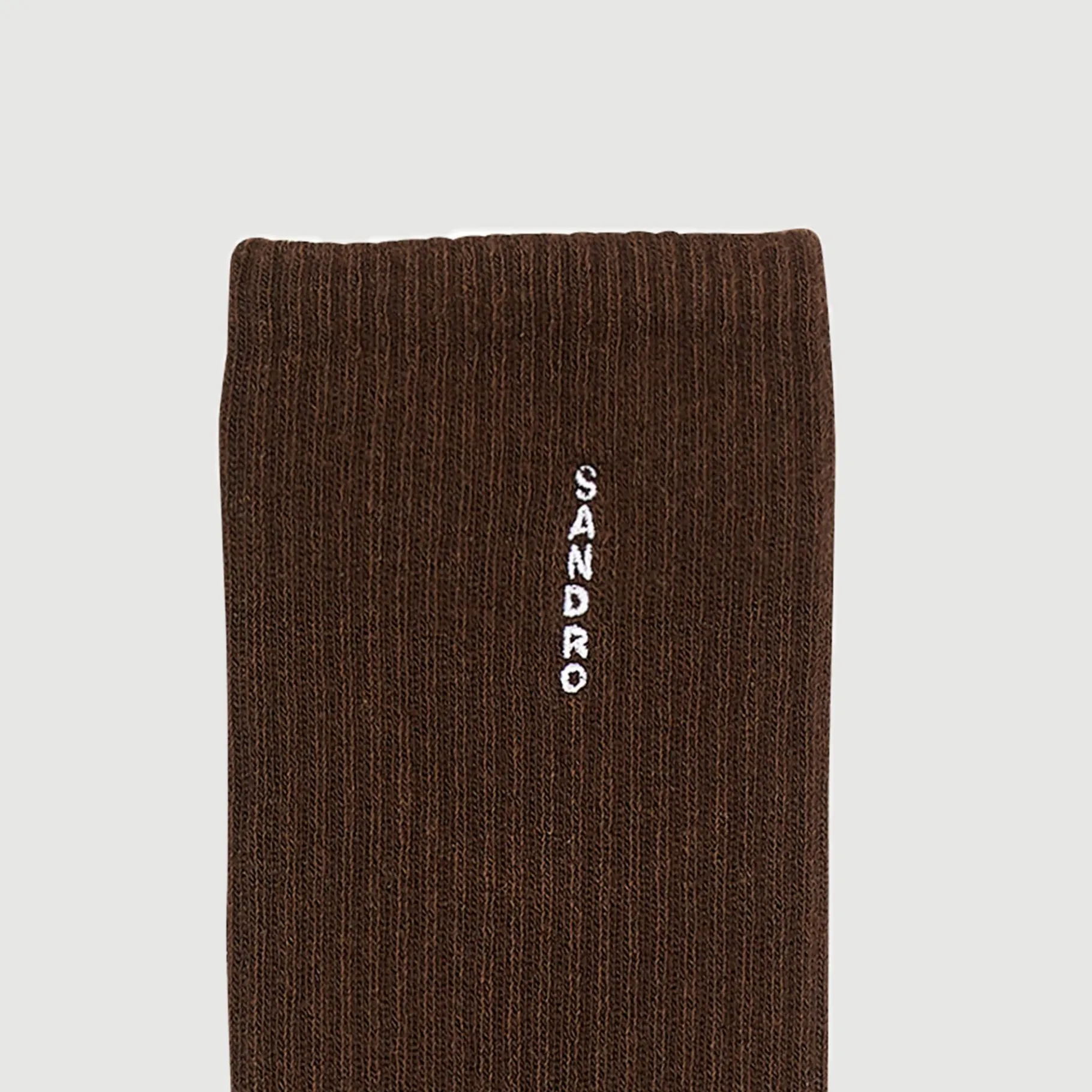 Hot SANDRO Chaussettes En Coton Marron Foncé