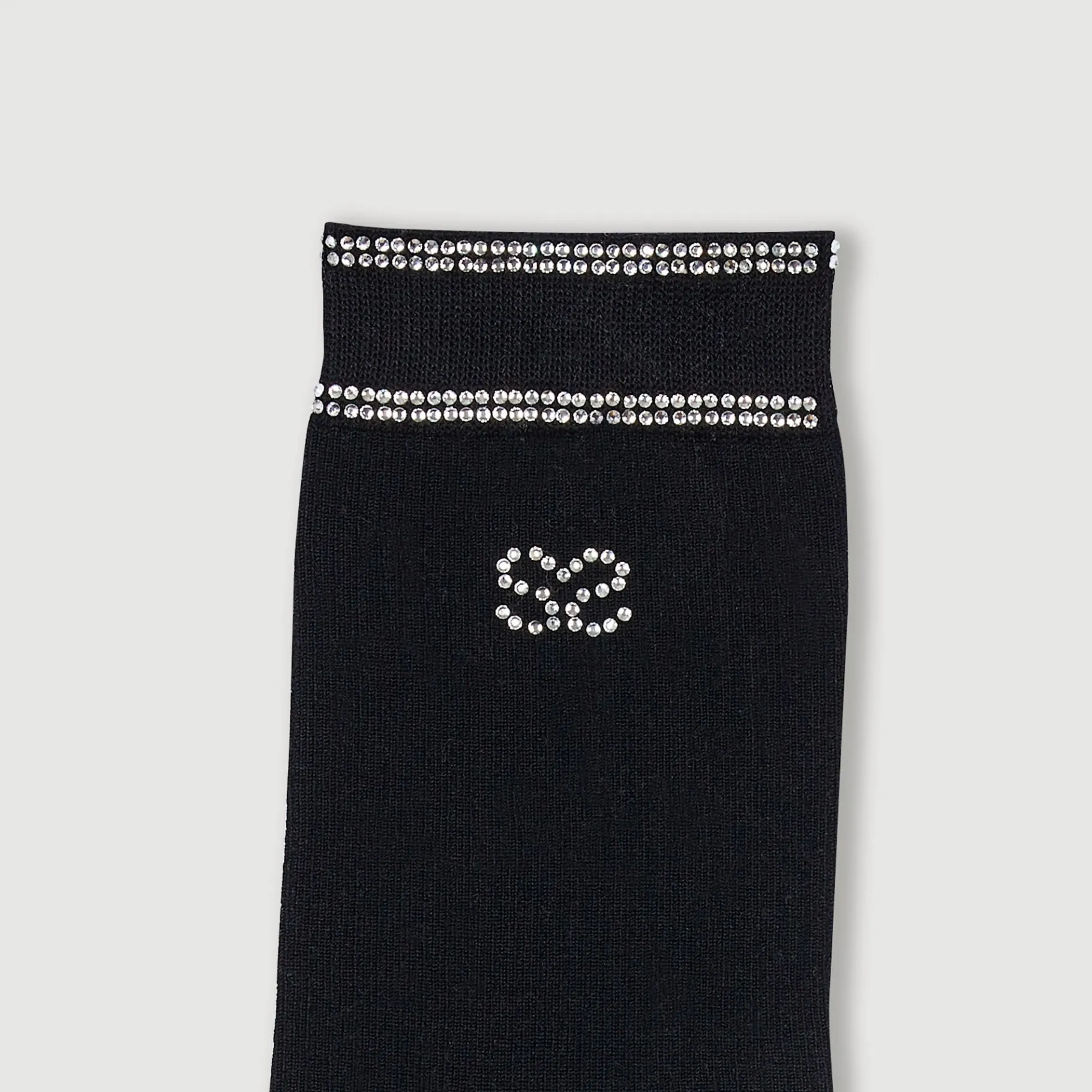 Best Sale SANDRO Chaussettes Strassées Noir