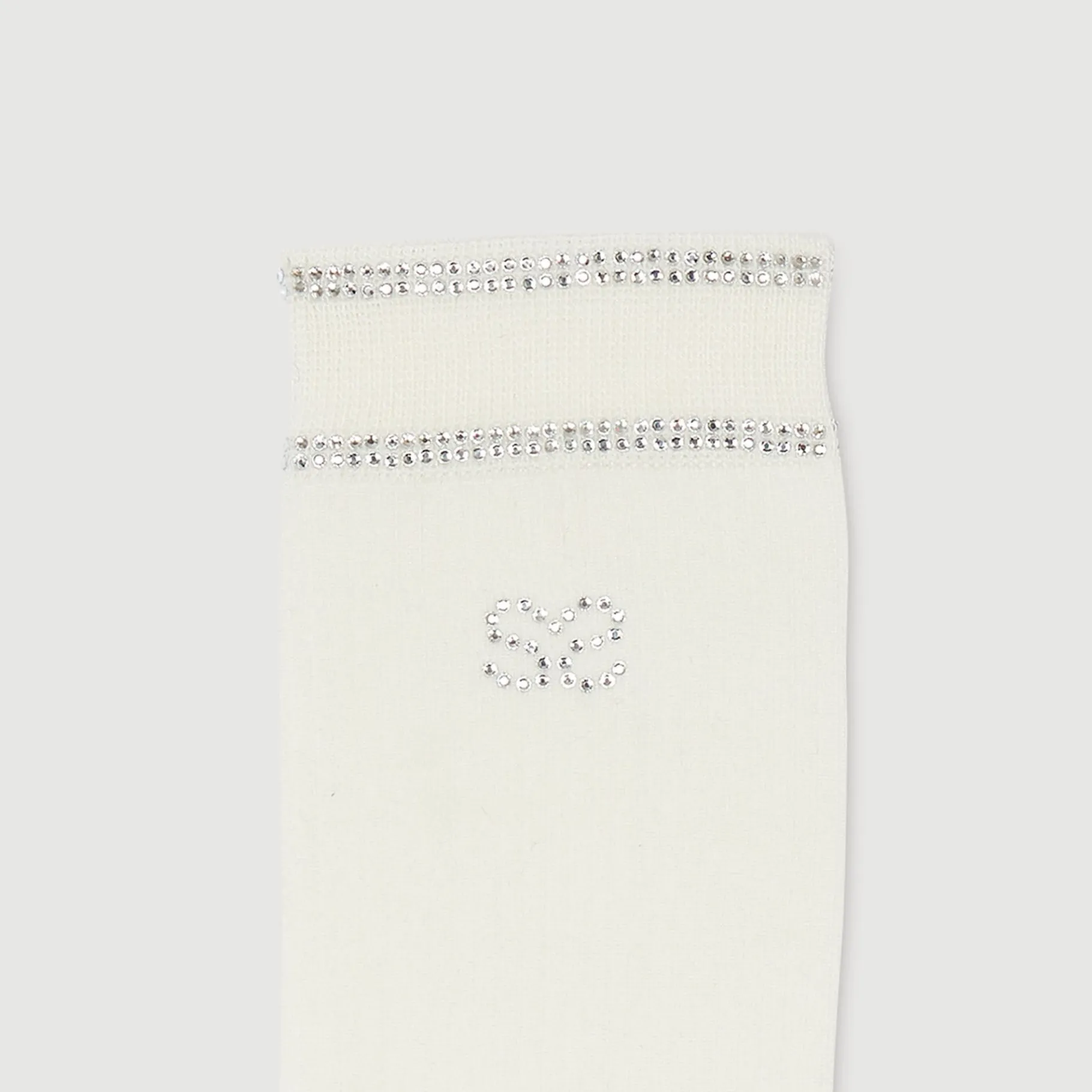 Outlet SANDRO Chaussettes Strassées blanc