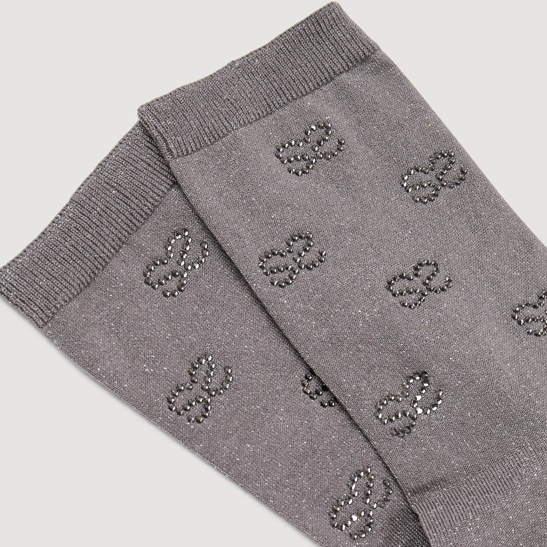 Discount SANDRO Chaussettes Strassées Gris