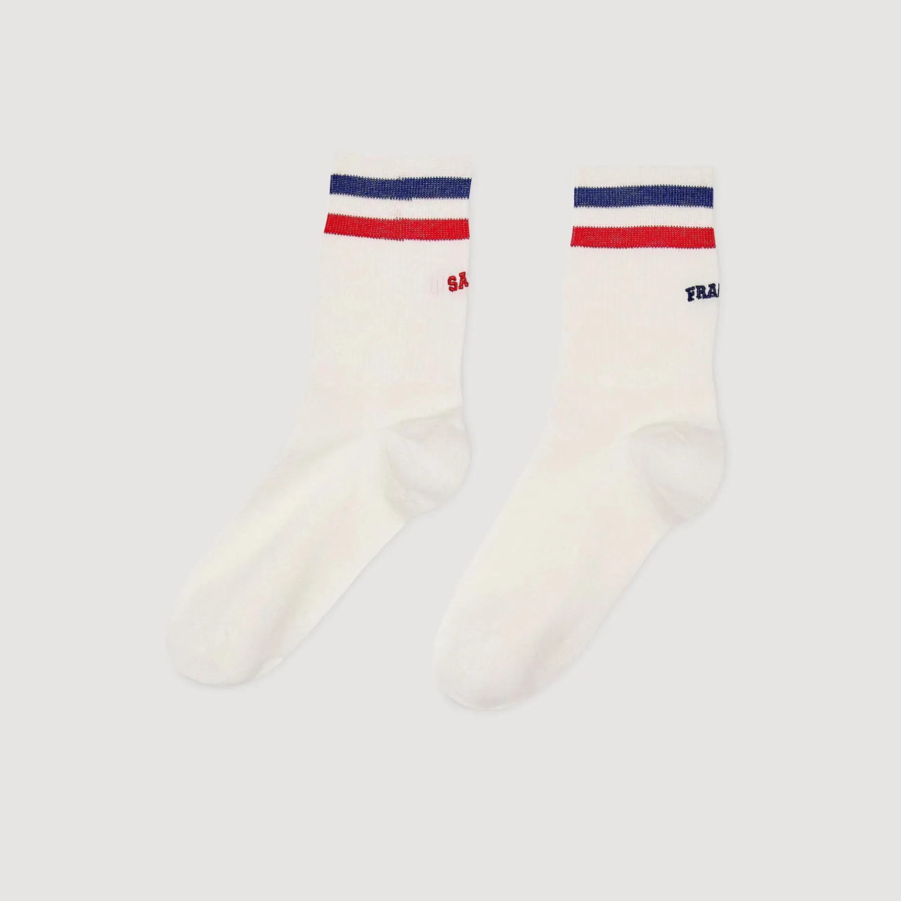 Best Sale SANDRO Chaussettes Tricolores blanc