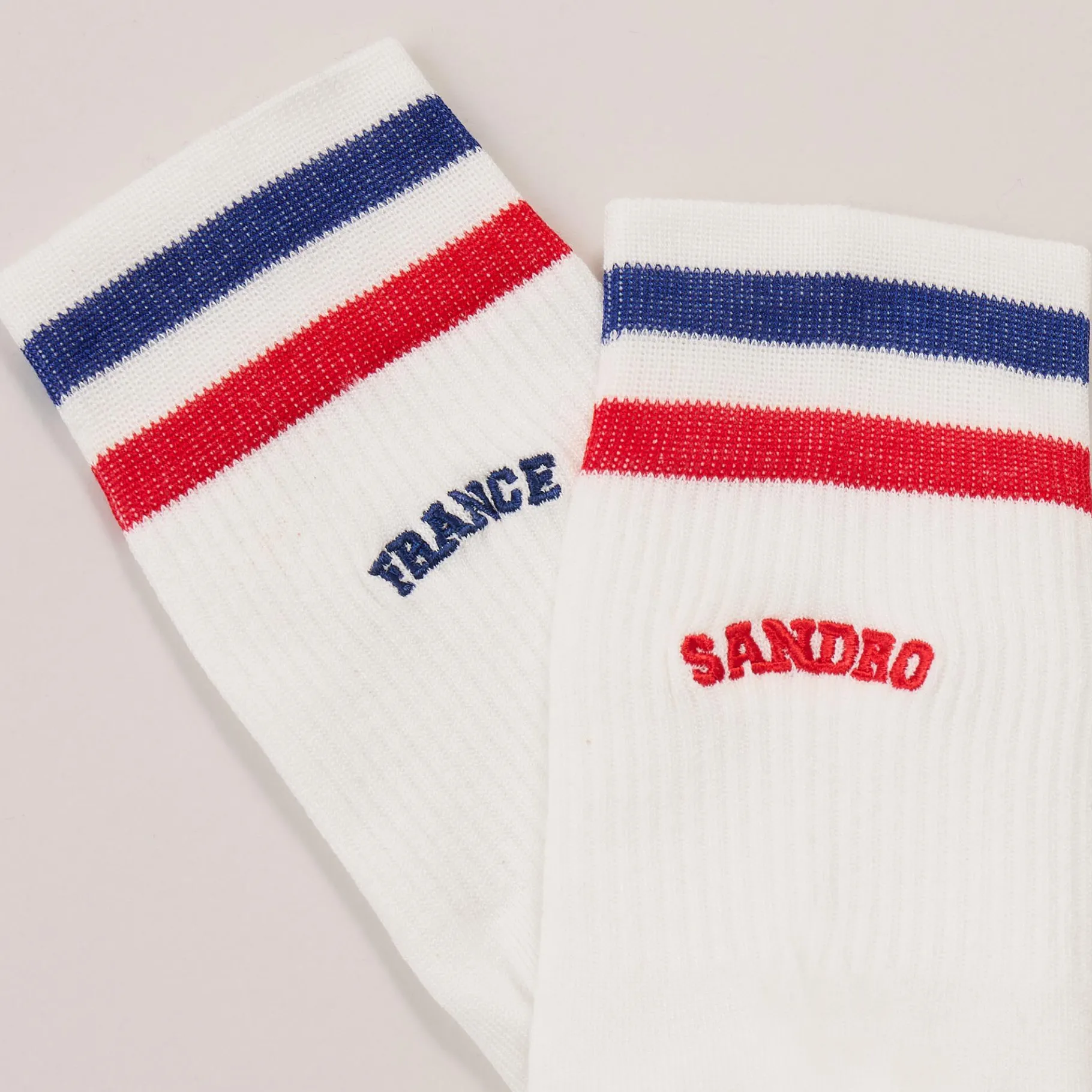Best Sale SANDRO Chaussettes Tricolores blanc