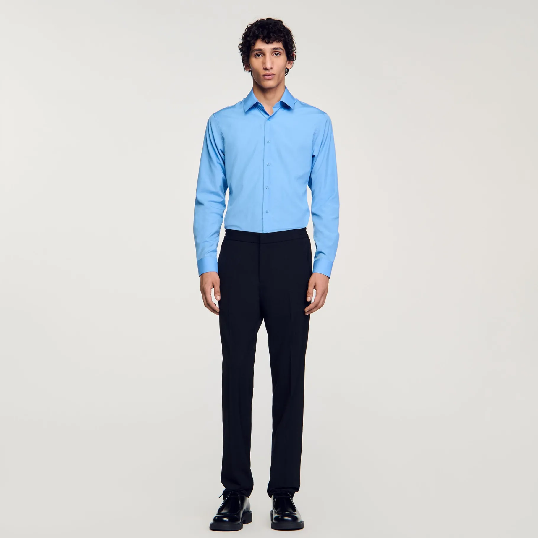 Cheap SANDRO Chemise à Manches Longues Bleu Office