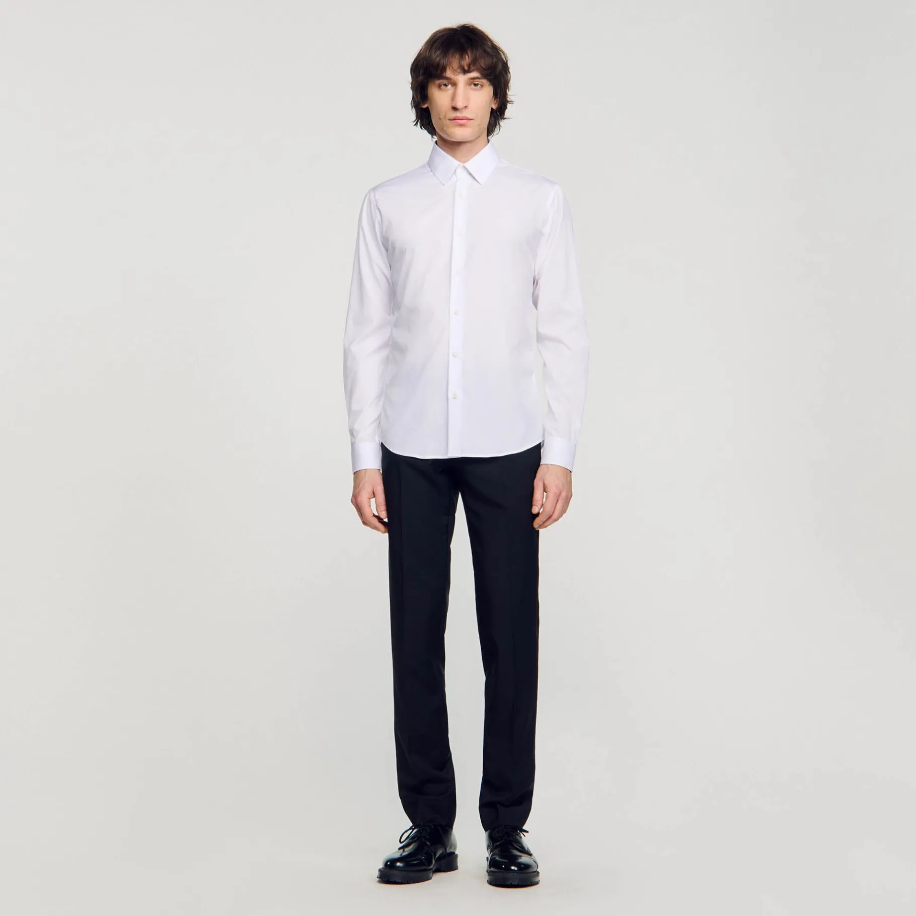 Discount SANDRO Chemise à Manches Longues blanc
