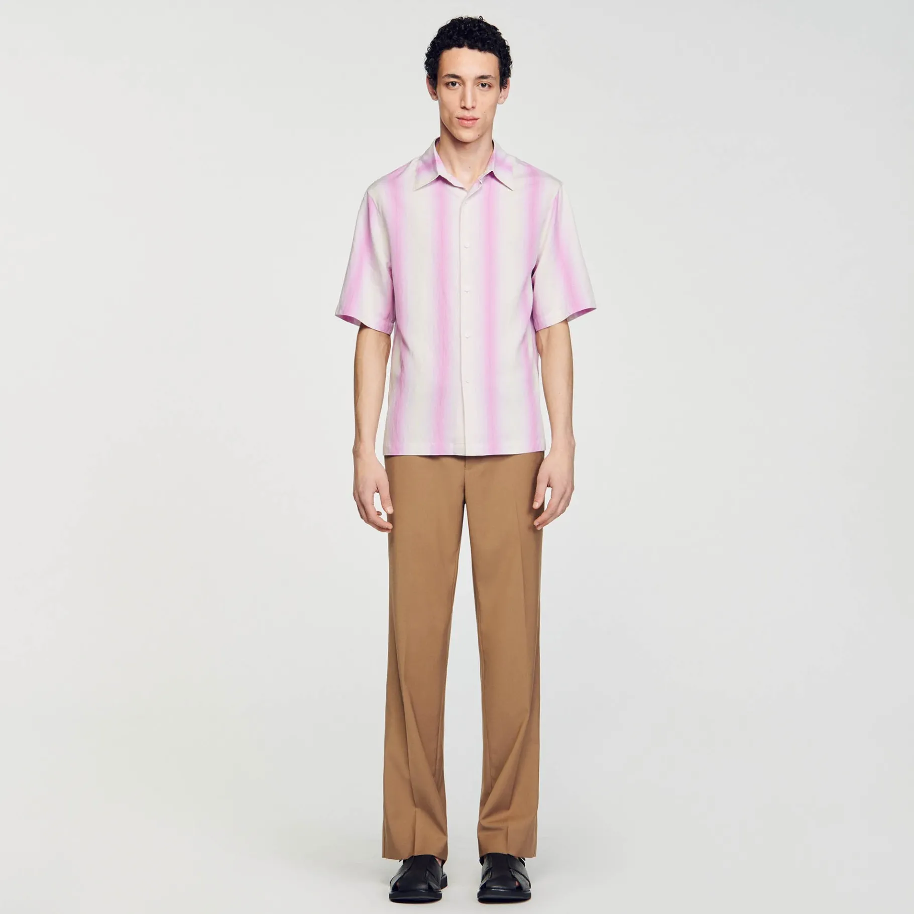Sale SANDRO Chemise à Rayures Rose