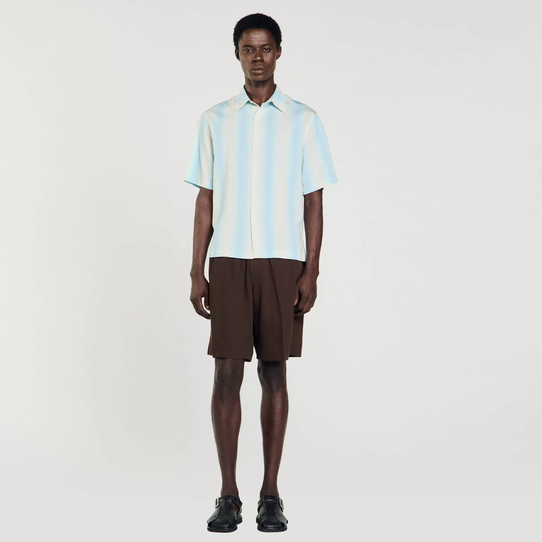 Hot SANDRO Chemise à Rayures Bleu
