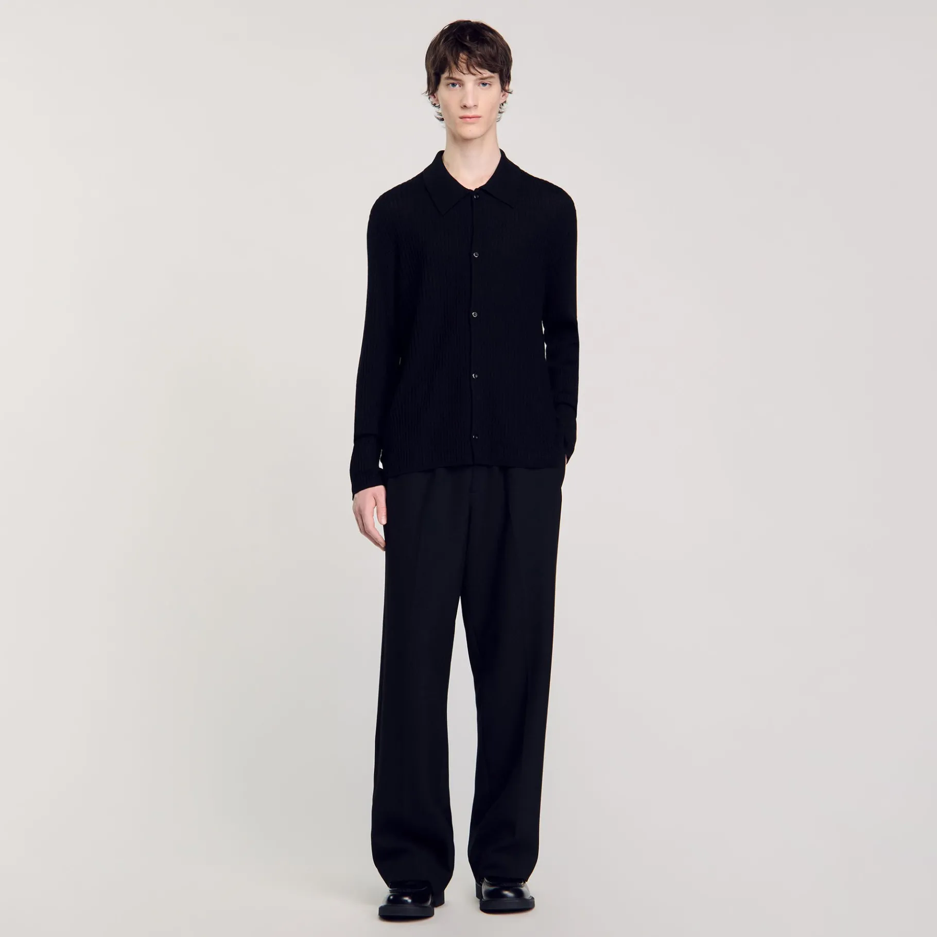 Hot SANDRO Chemise En Maille Noir
