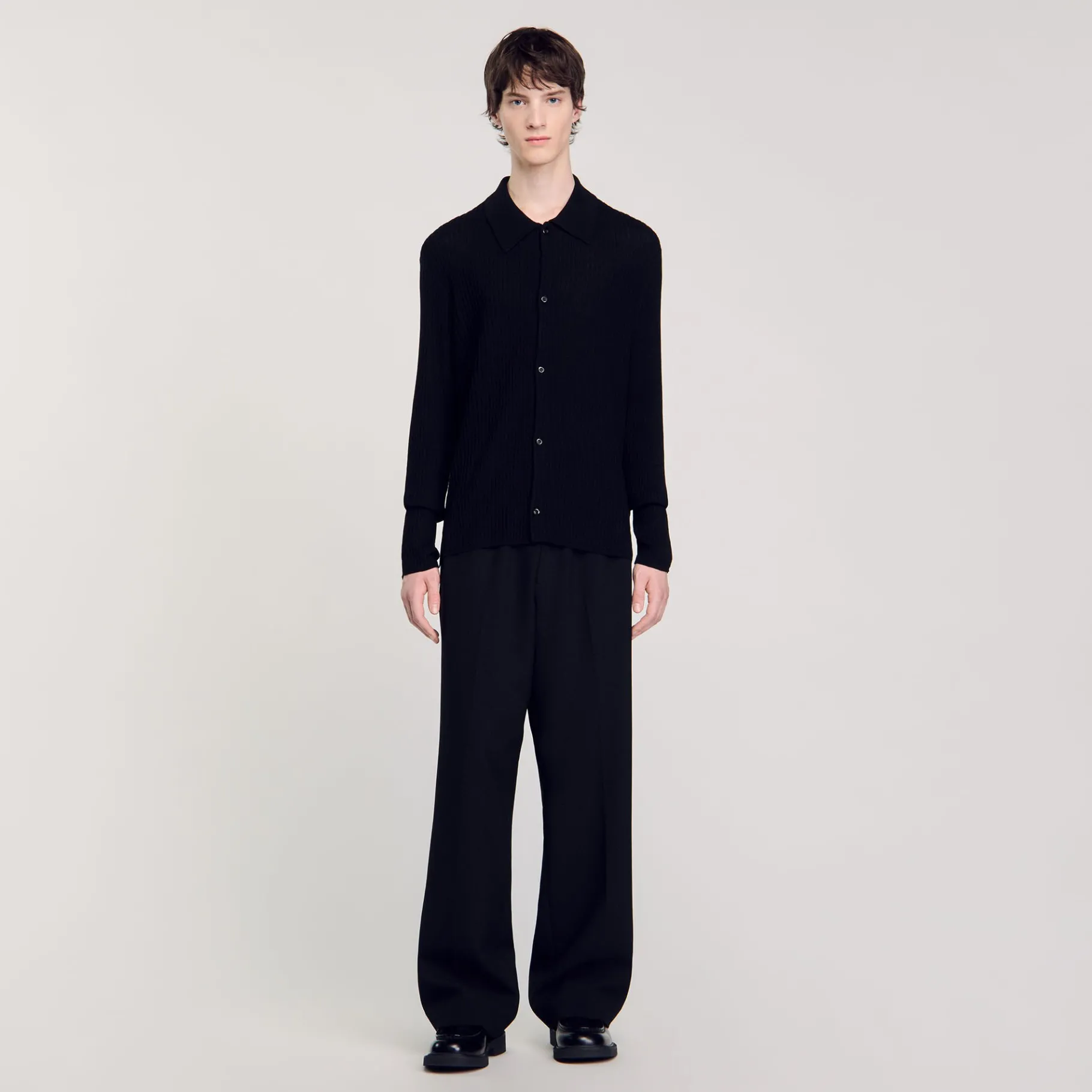 Hot SANDRO Chemise En Maille Noir