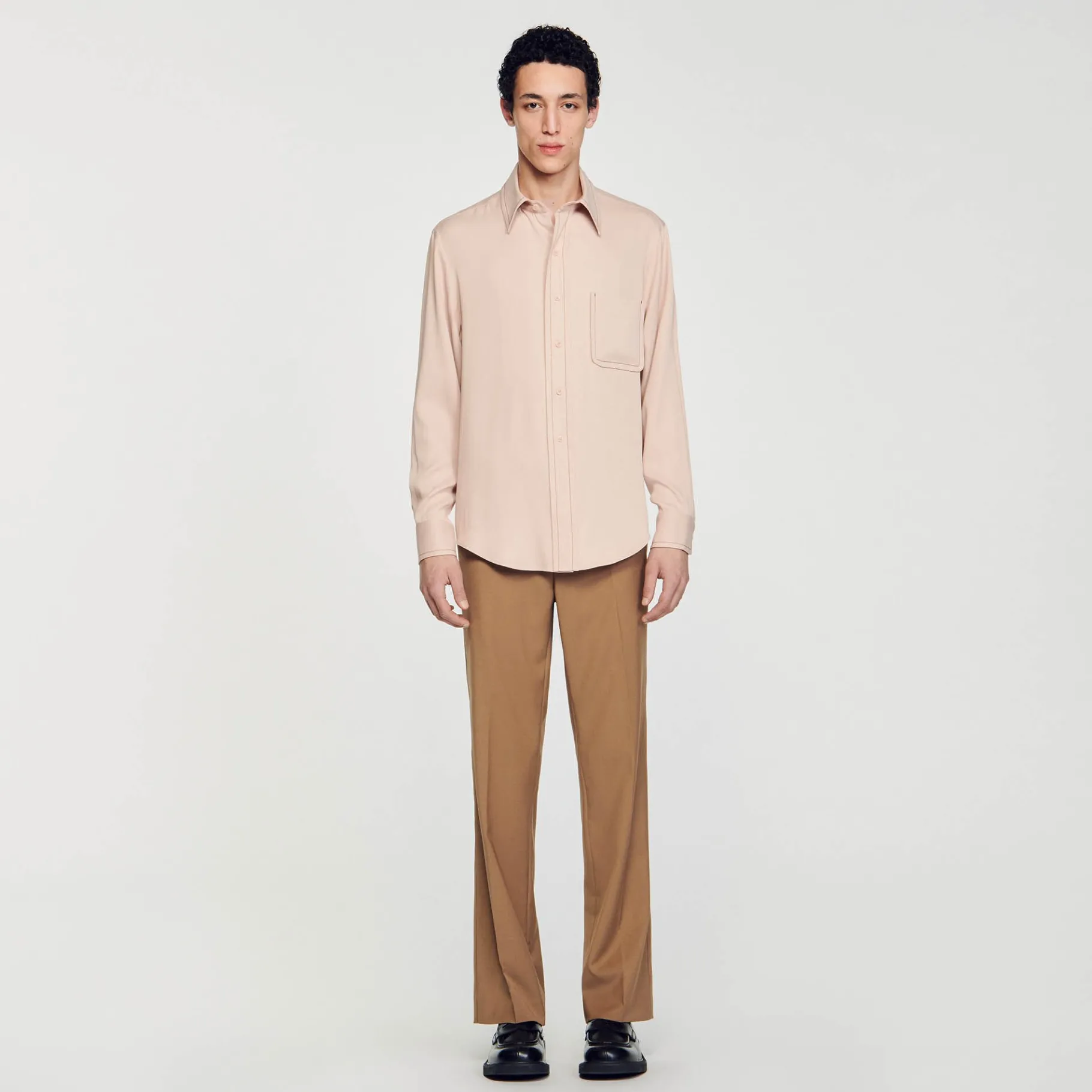 Sale SANDRO Chemise Fluide Rose
