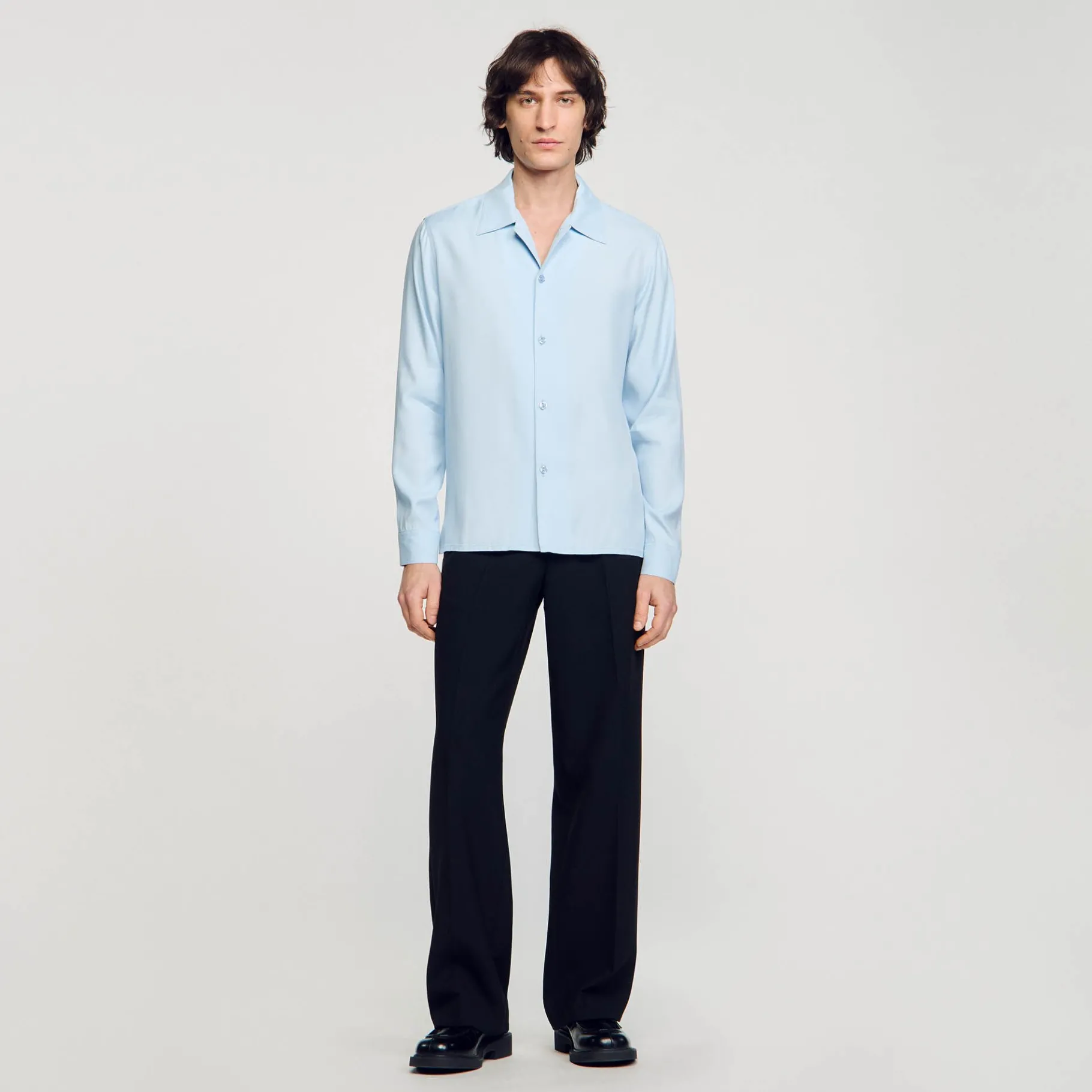 Flash Sale SANDRO Chemise Fluide Bleu Clair