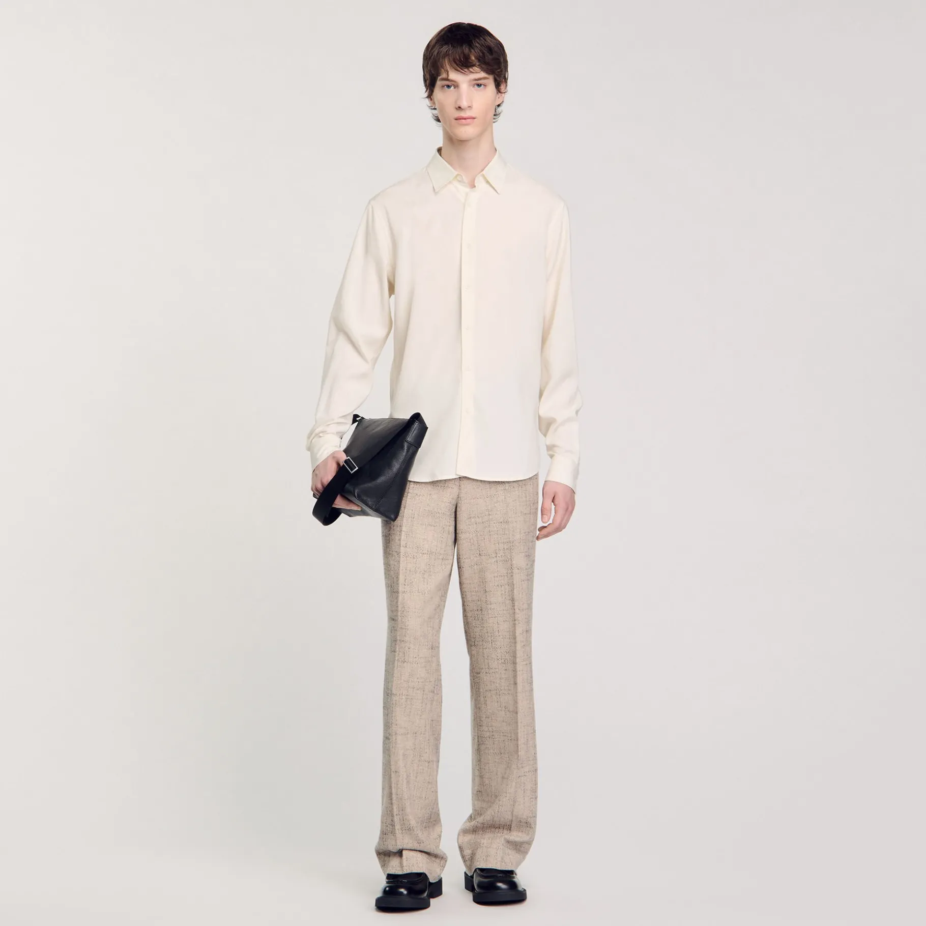 Best SANDRO Chemise Fluide à Manches Longues blanc