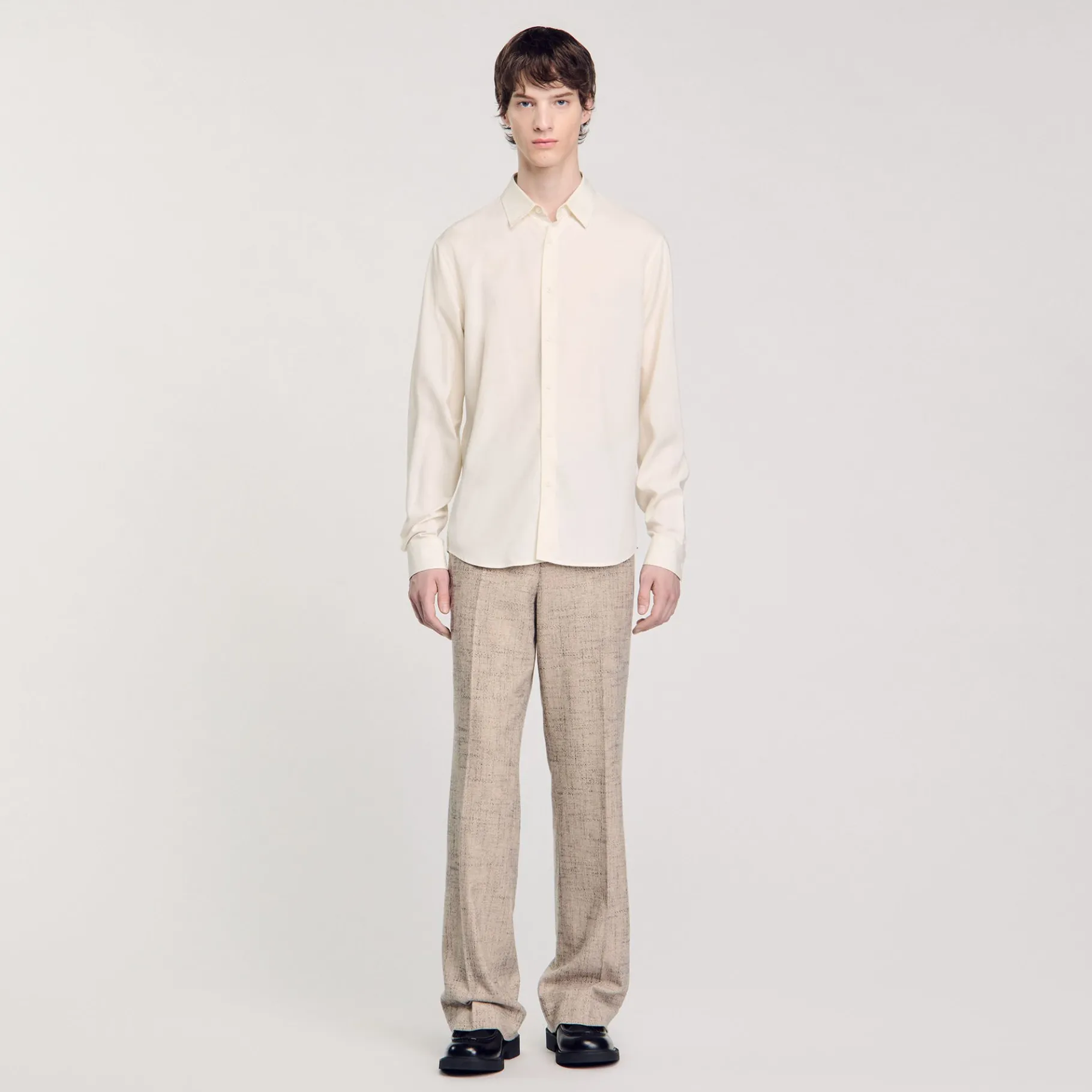 Best SANDRO Chemise Fluide à Manches Longues blanc