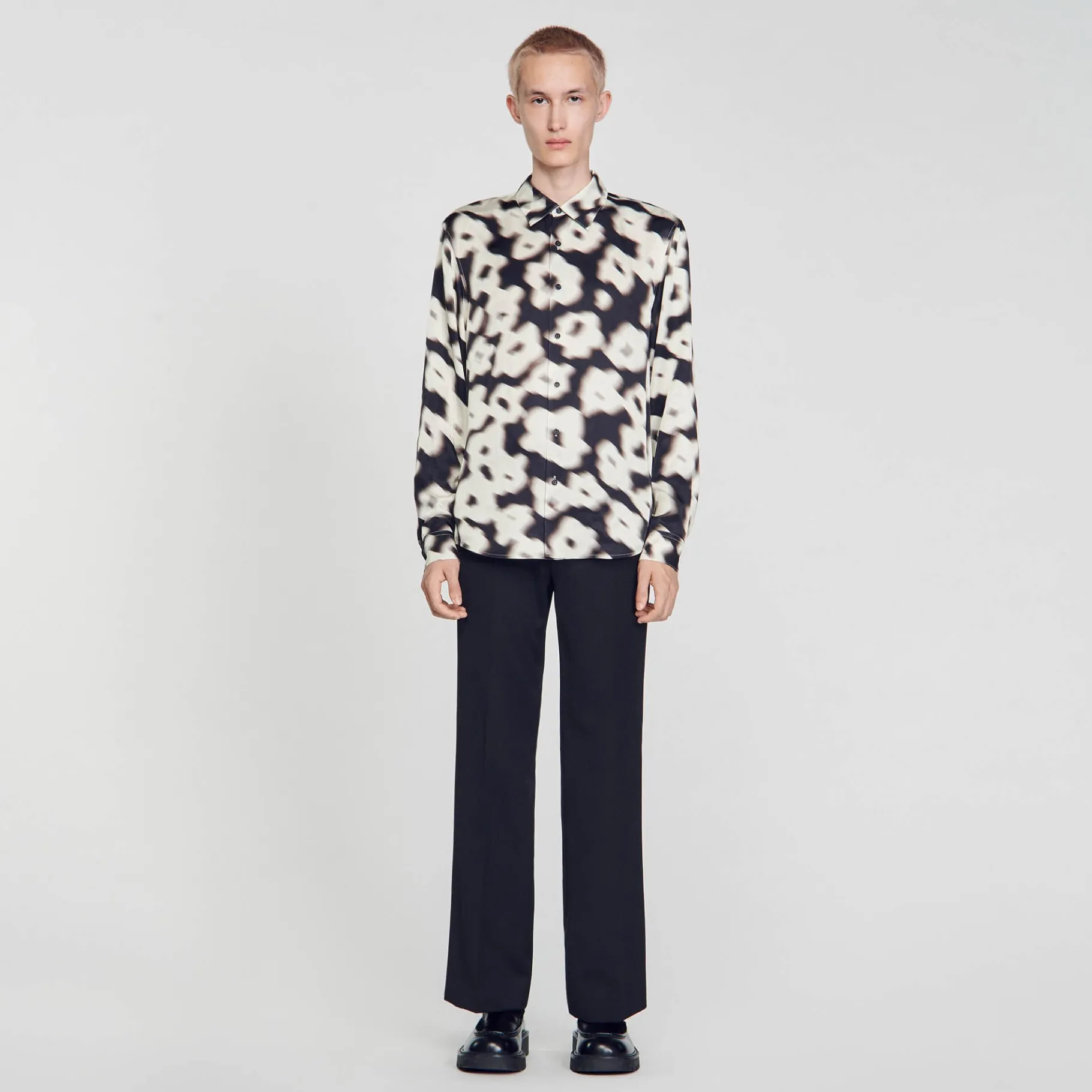 Best Sale SANDRO Chemise Imprimé Fleurs Ecru
