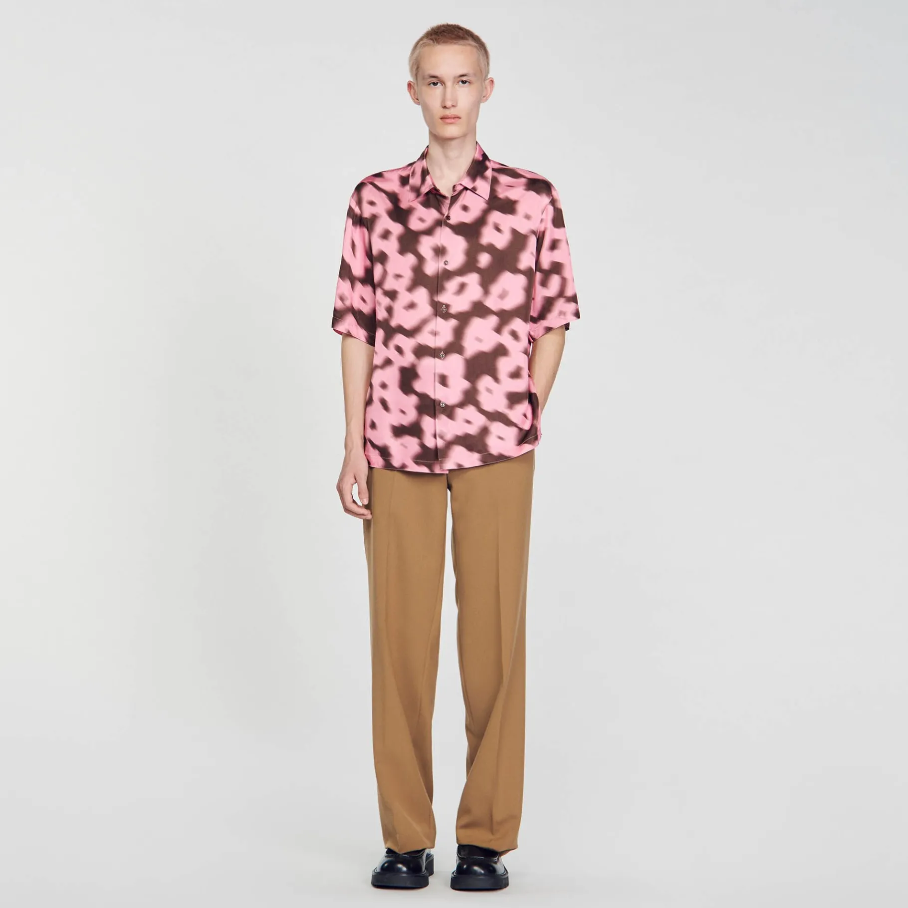 New SANDRO Chemise Oversize Rose