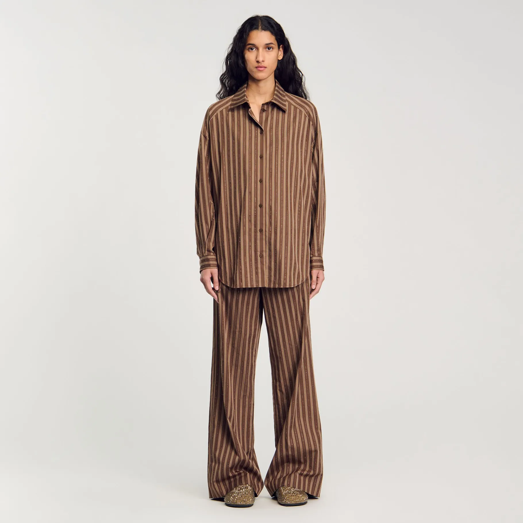 Hot SANDRO Chemise Oversize Marron