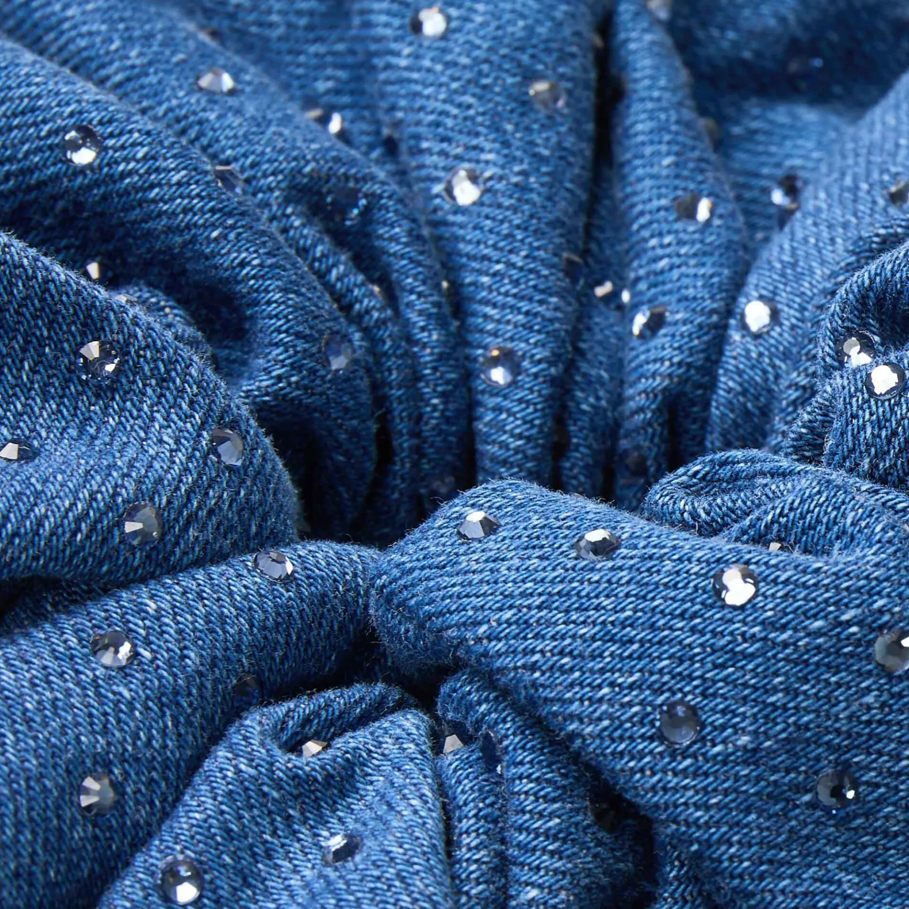 Best Sale SANDRO Chouchou En Denim Strassé Bleu jean
