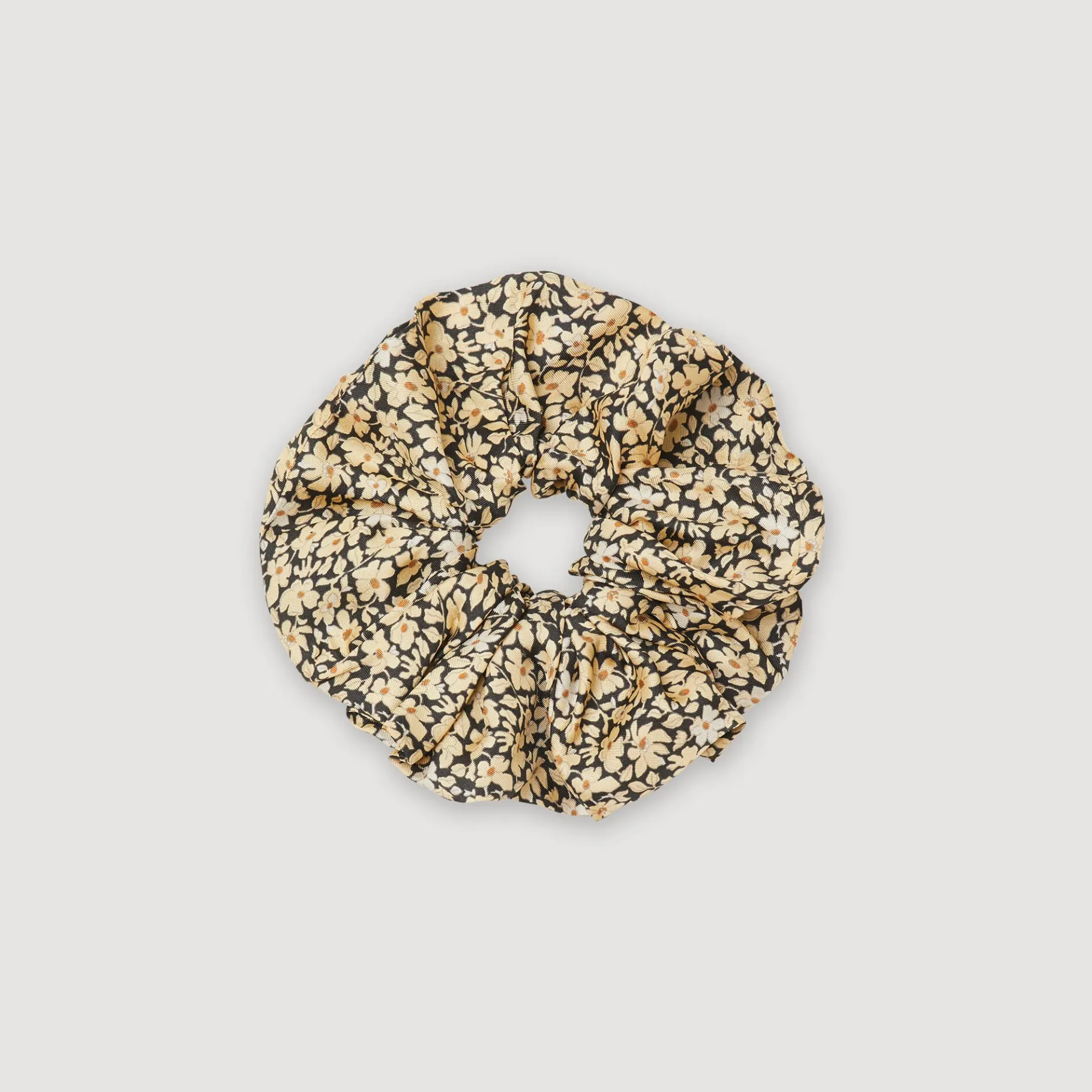 Clearance SANDRO Chouchou Imprimé En Soie Beige