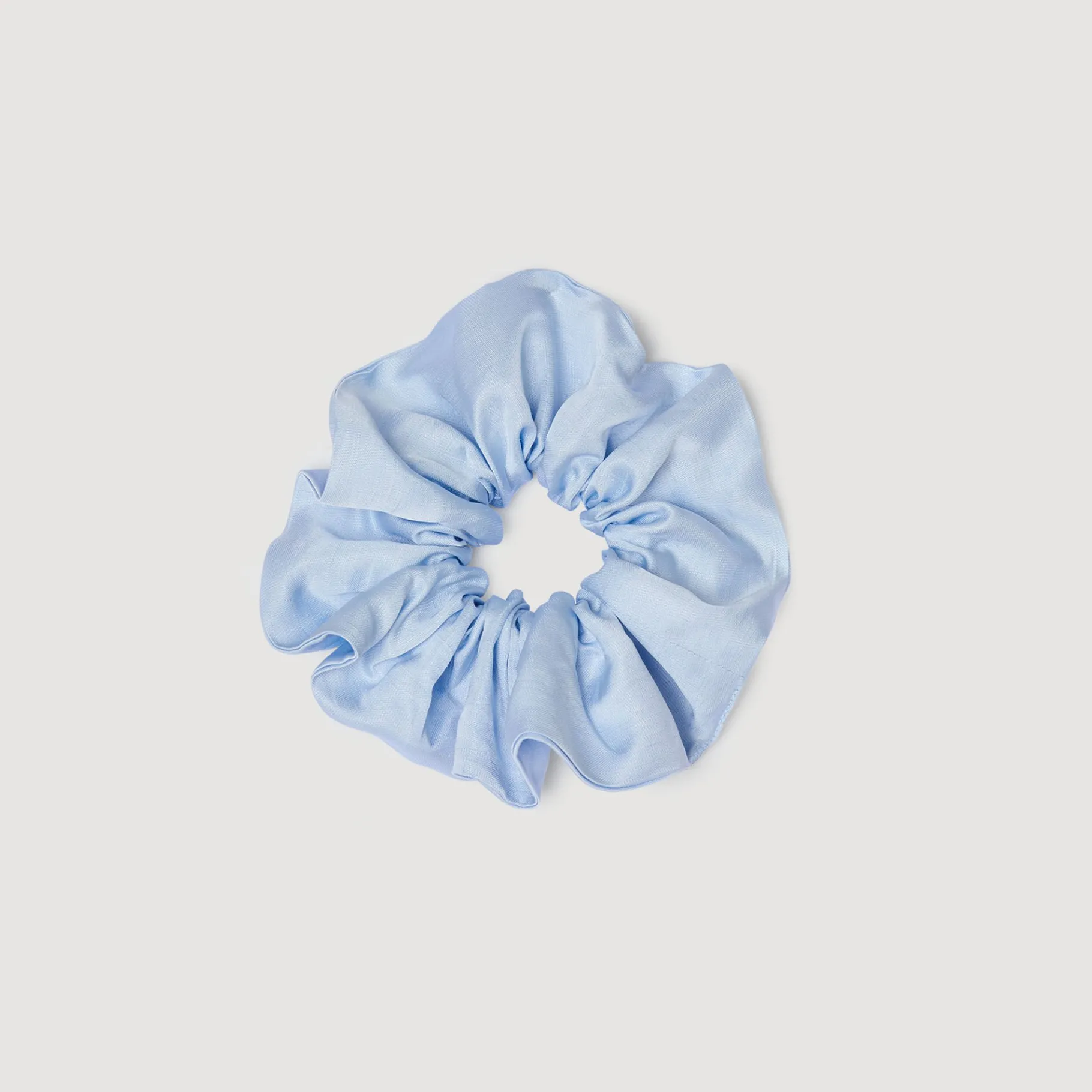 Discount SANDRO Chouchou Satiné Bleu Ciel
