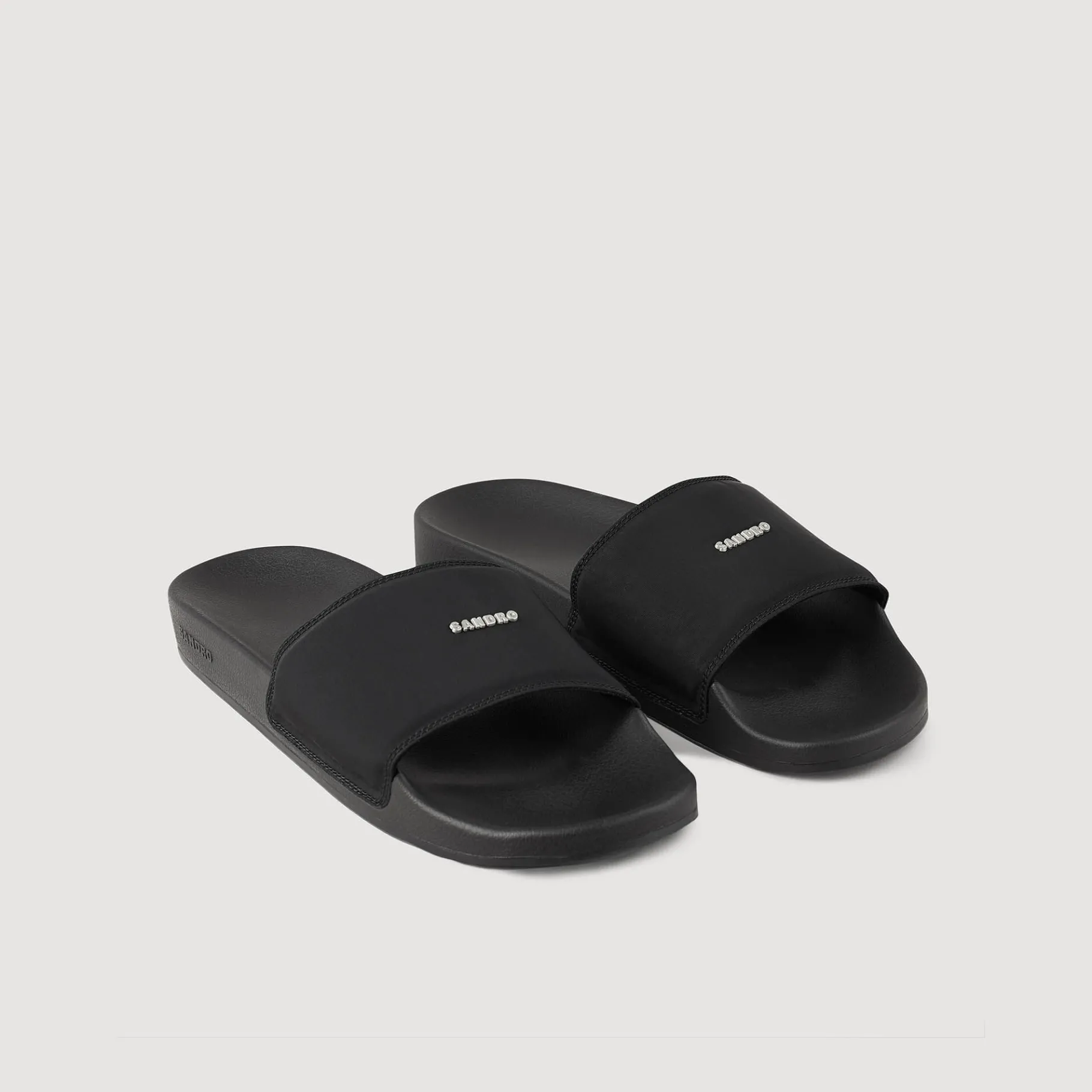 Store SANDRO Claquettes En Gomme Noir