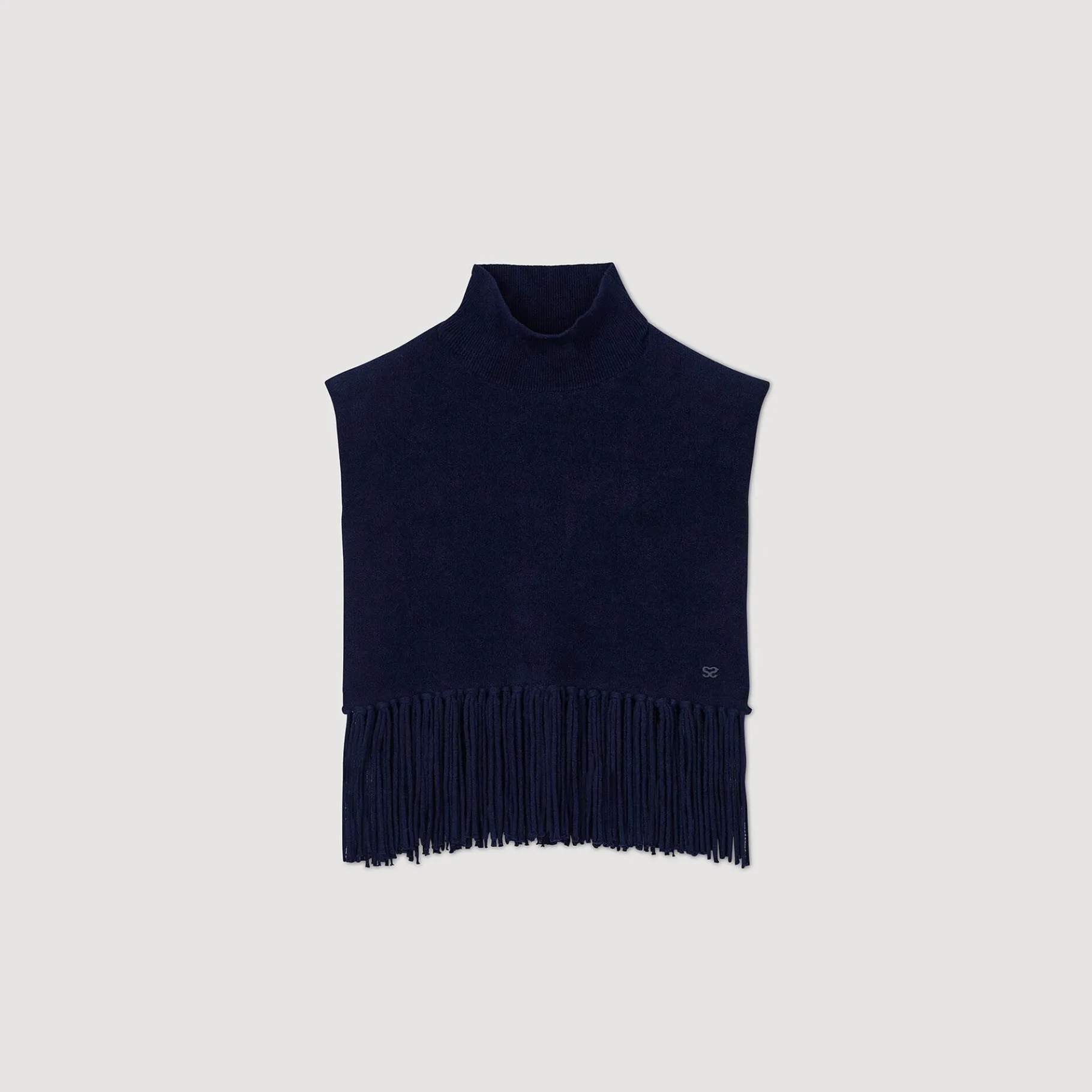 Cheap SANDRO Col écharpe En Maille Velours Marine