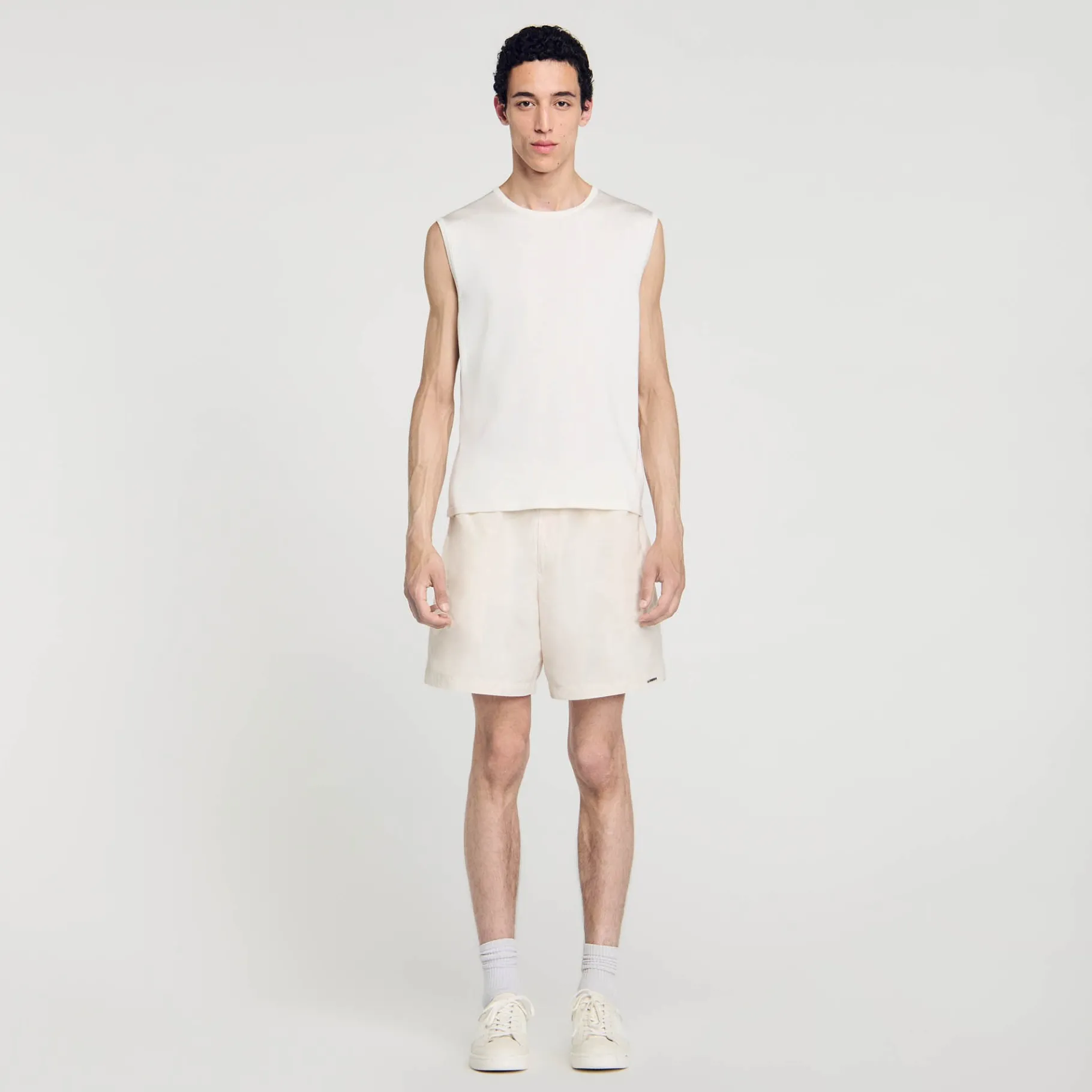 Cheap SANDRO Débardeur En Maille Fine Ecru