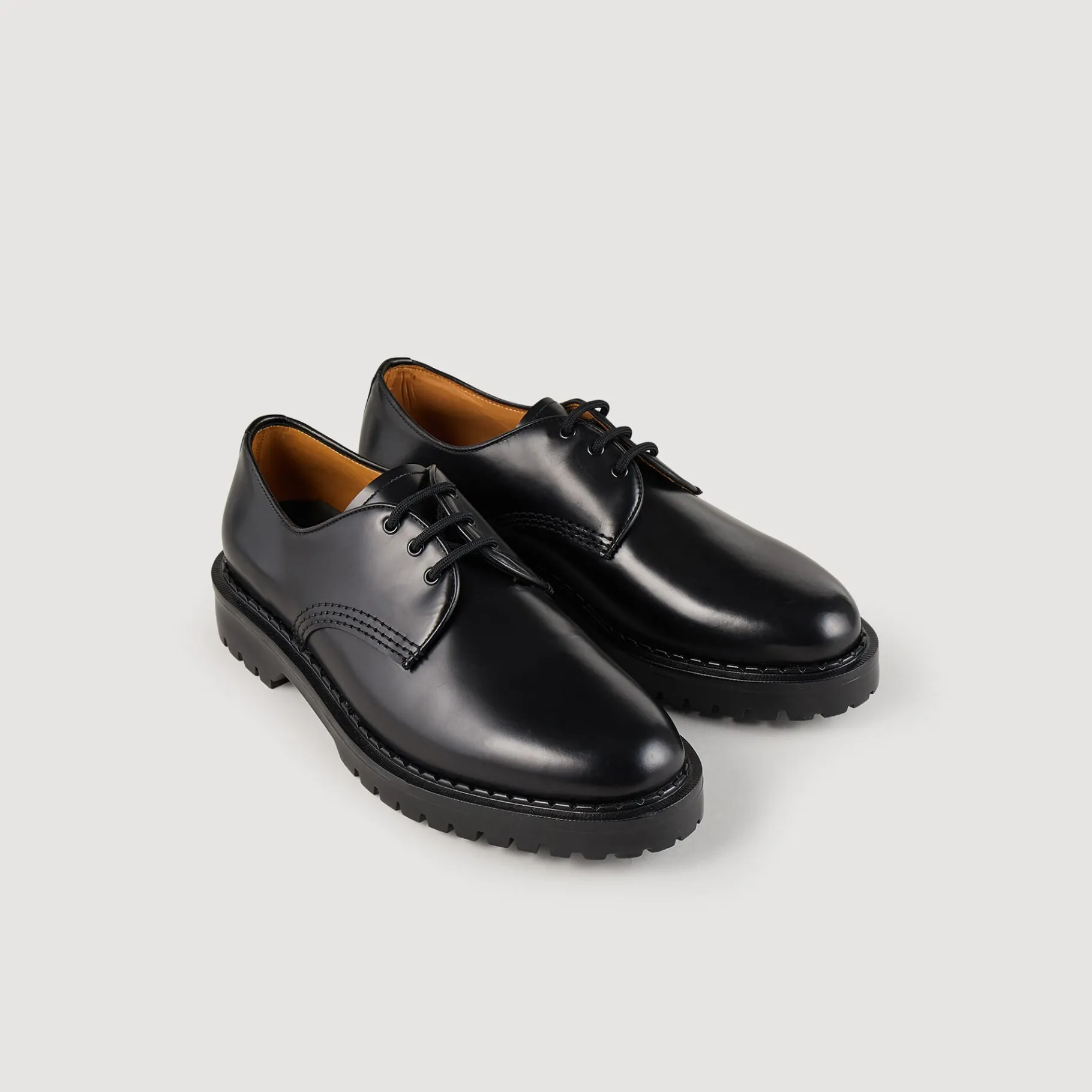 Outlet SANDRO Derby à Crampons Noir