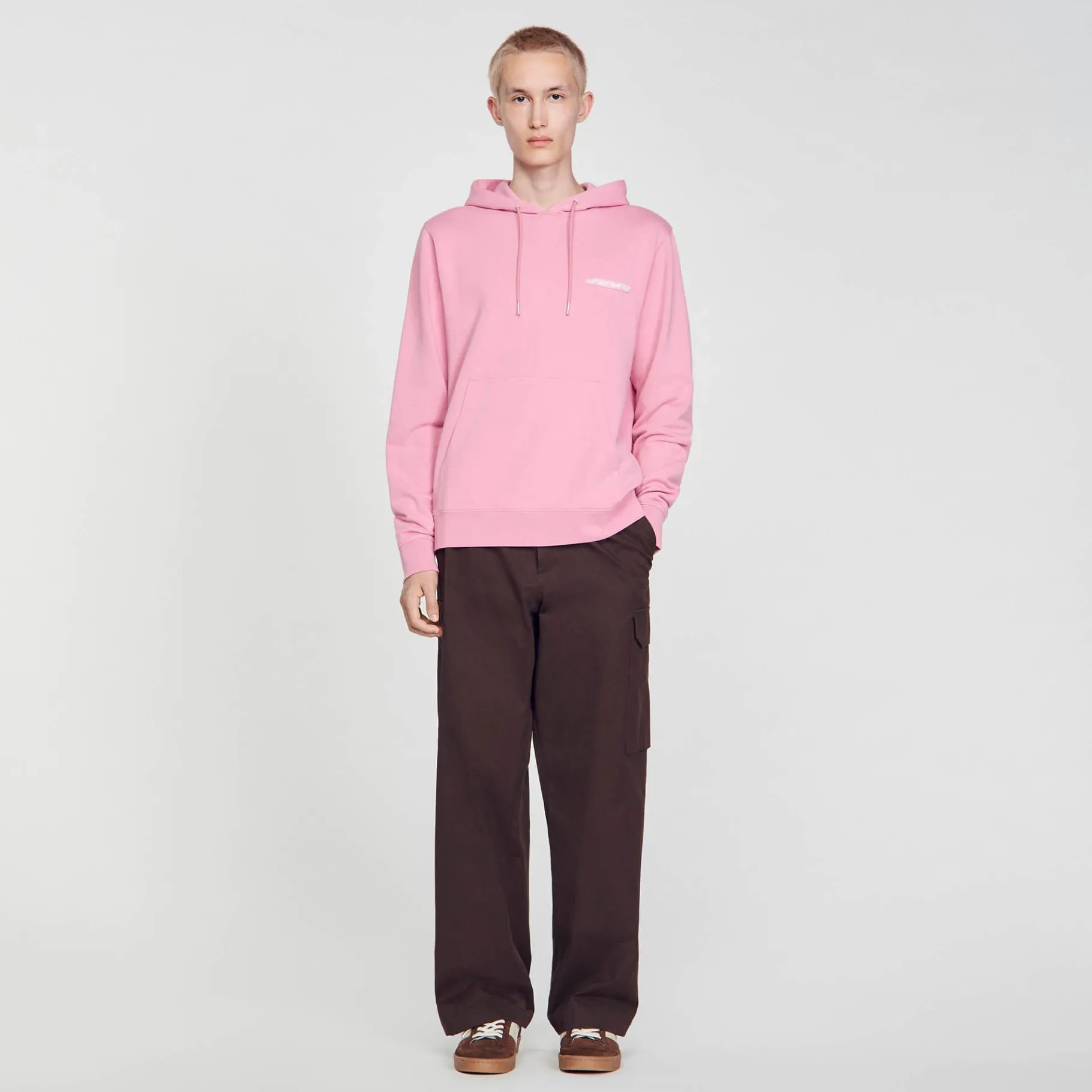 Outlet SANDRO Hoodie à Capuche Rose