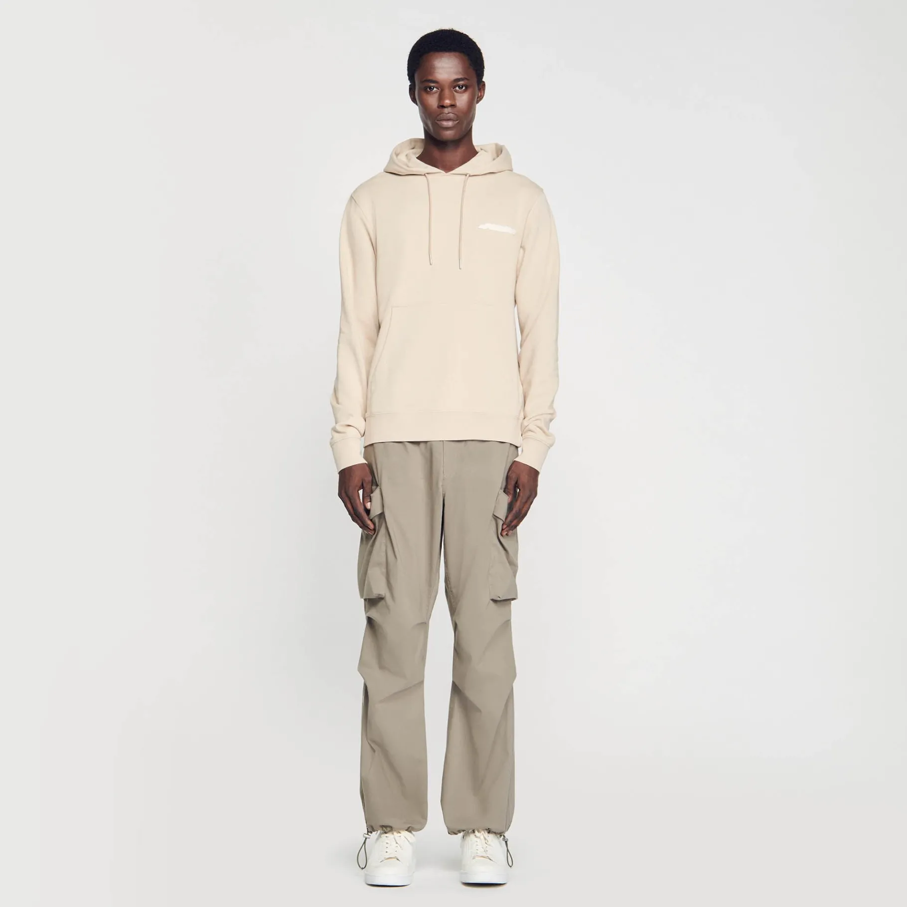 Cheap SANDRO Hoodie à Capuche Beige